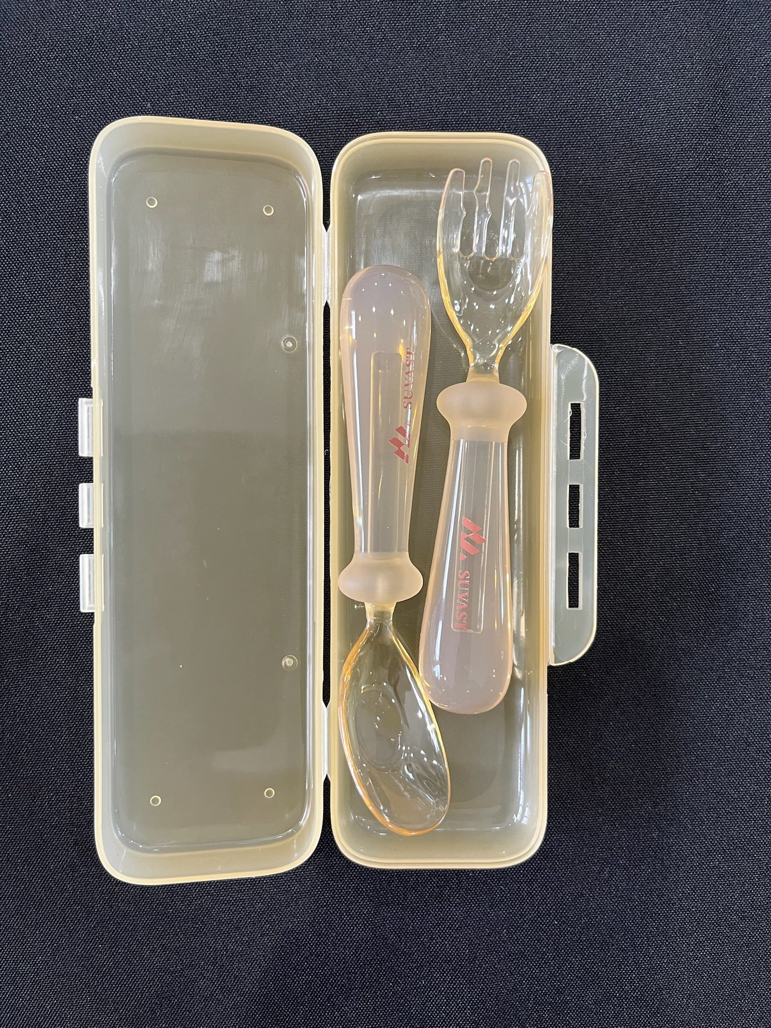 Two Piece Toddler Fork & Spoon With Travel Case
