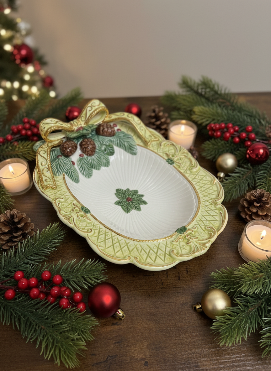 Vintage Christmas Dish