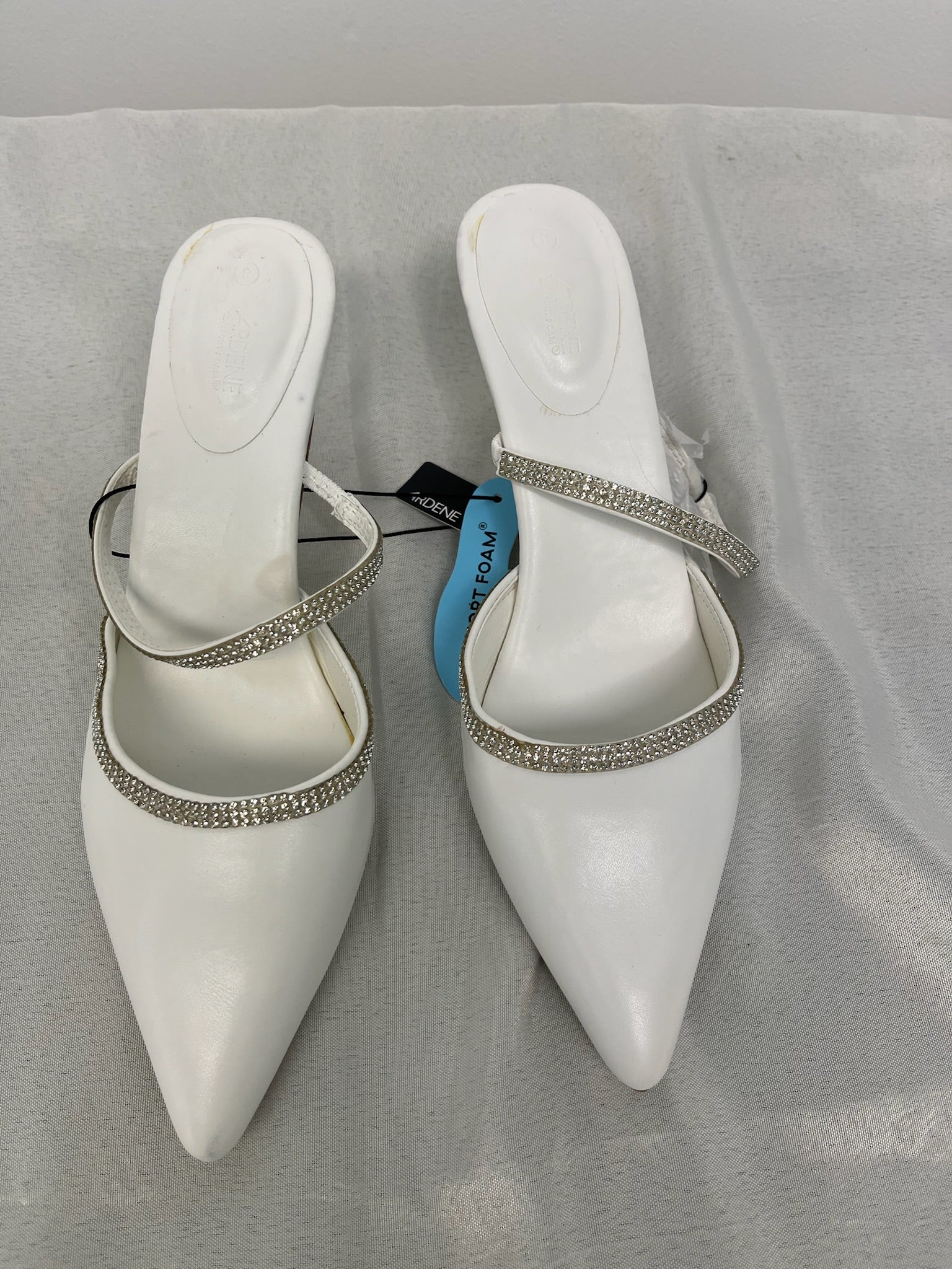Women’s White Heels With Rhinestones image 0