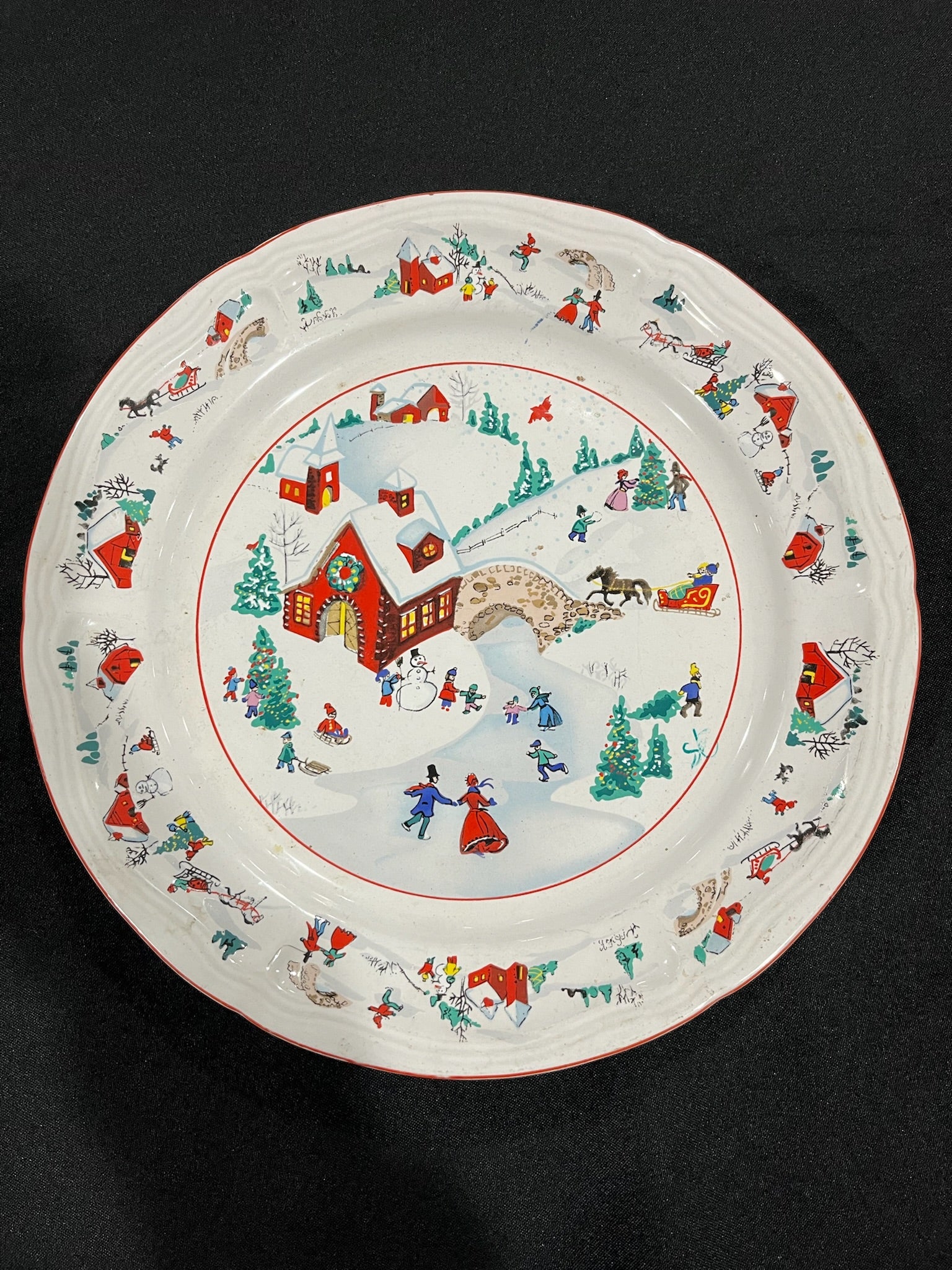 Vintage Christmas Platter image 0