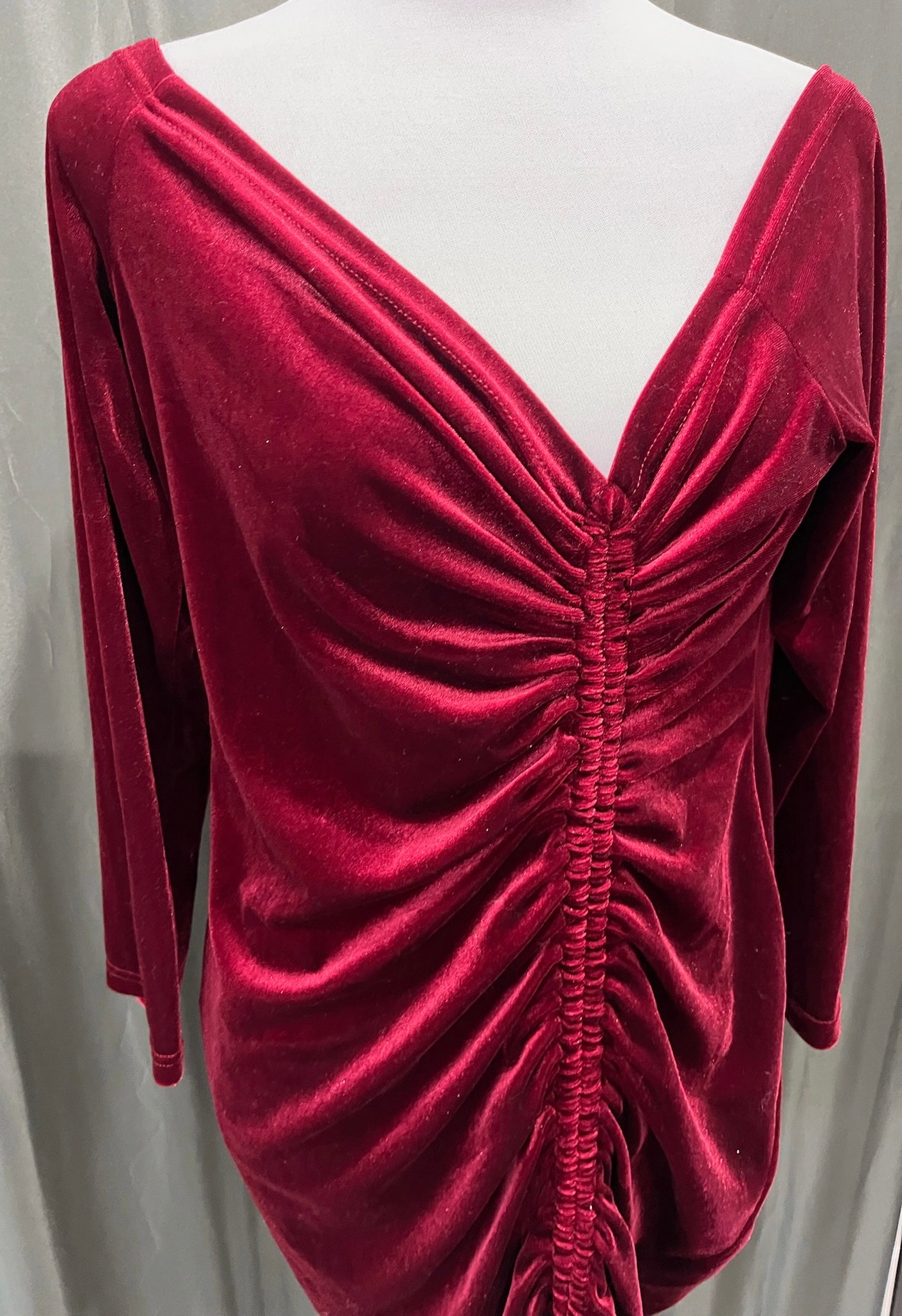 Red Long Sleeve Dress image 1