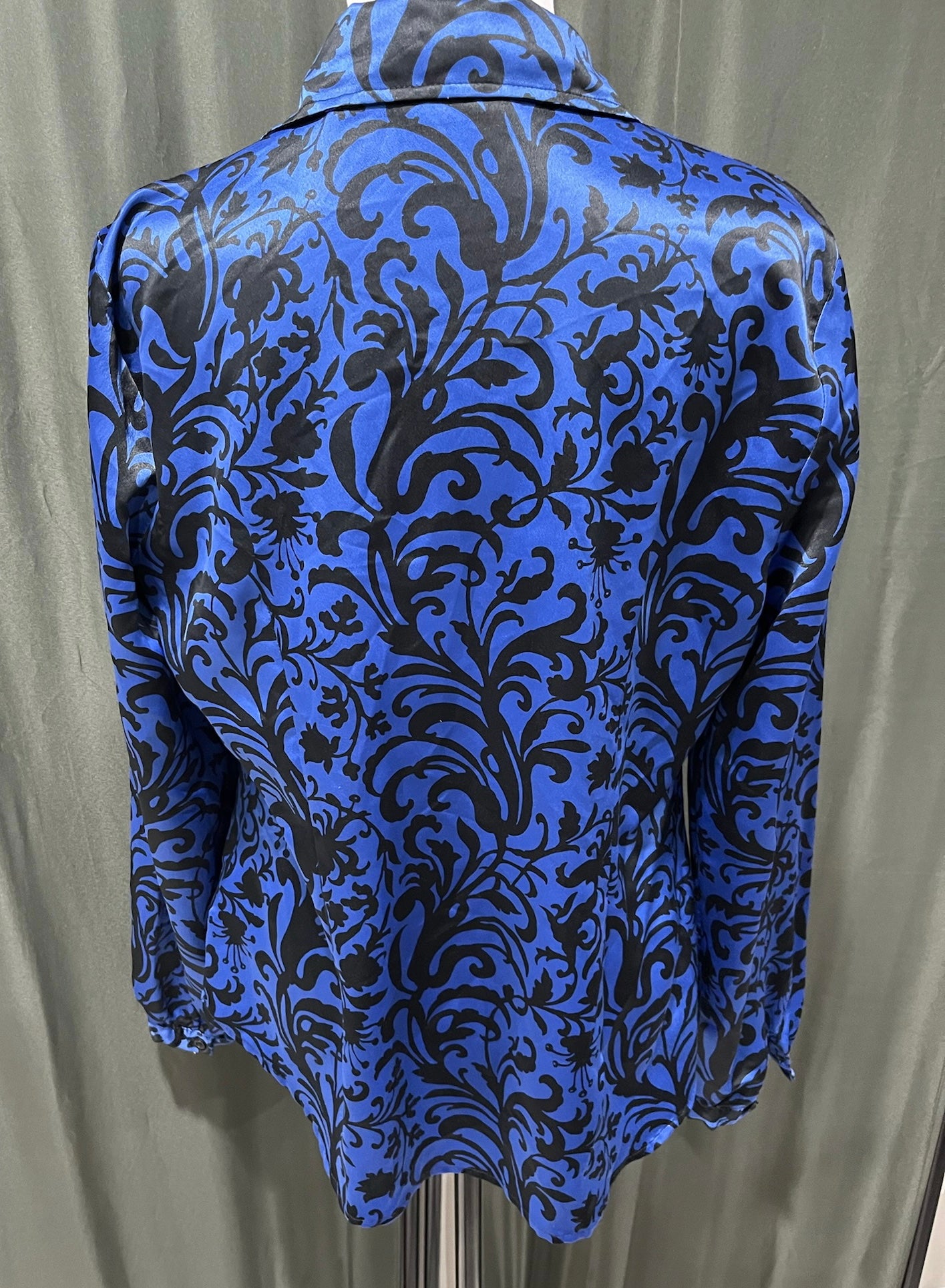 Blue Floral Work Shirt image 2