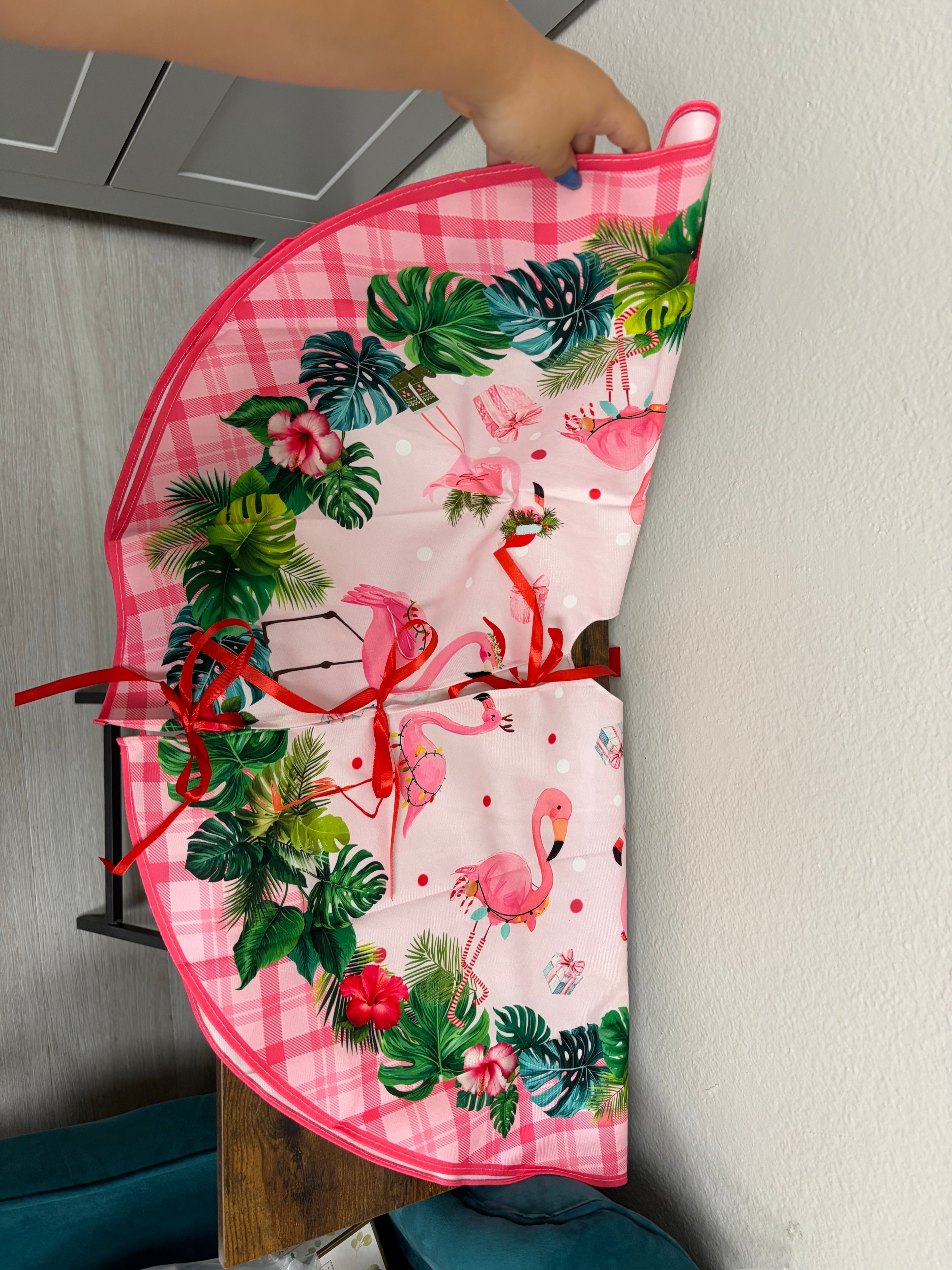 New Flamingo Christmas Tree Skirt