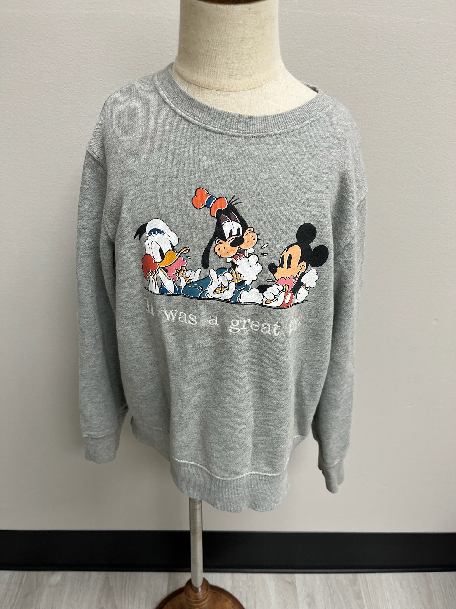 Children’s Grey It Was A Great Day Crewneck Sweater