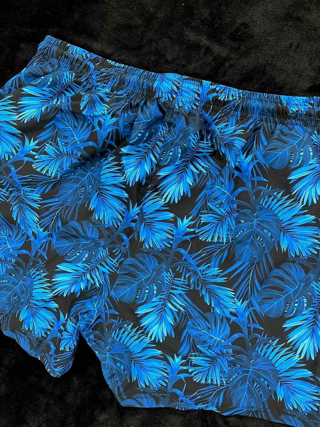 Men’s Blue Floral Swim Trunks image 3