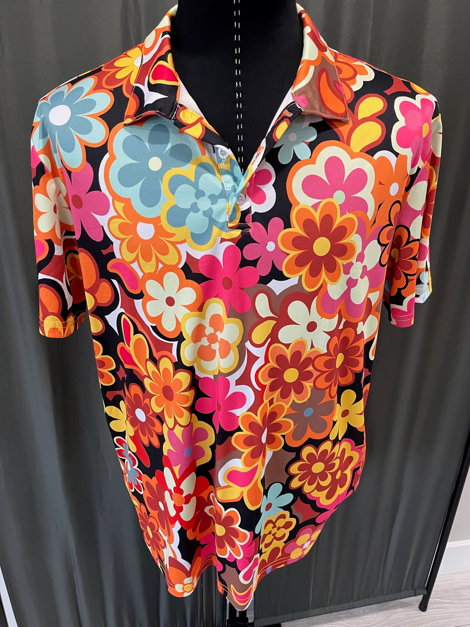 Men’s Floral Polo Shirt image 1