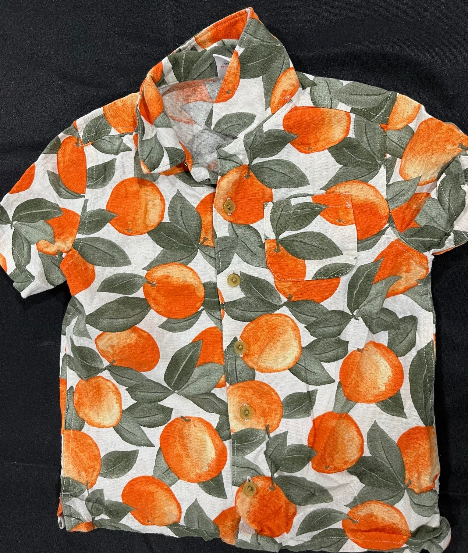 Toddler Oranges Button Up Shirt image 0