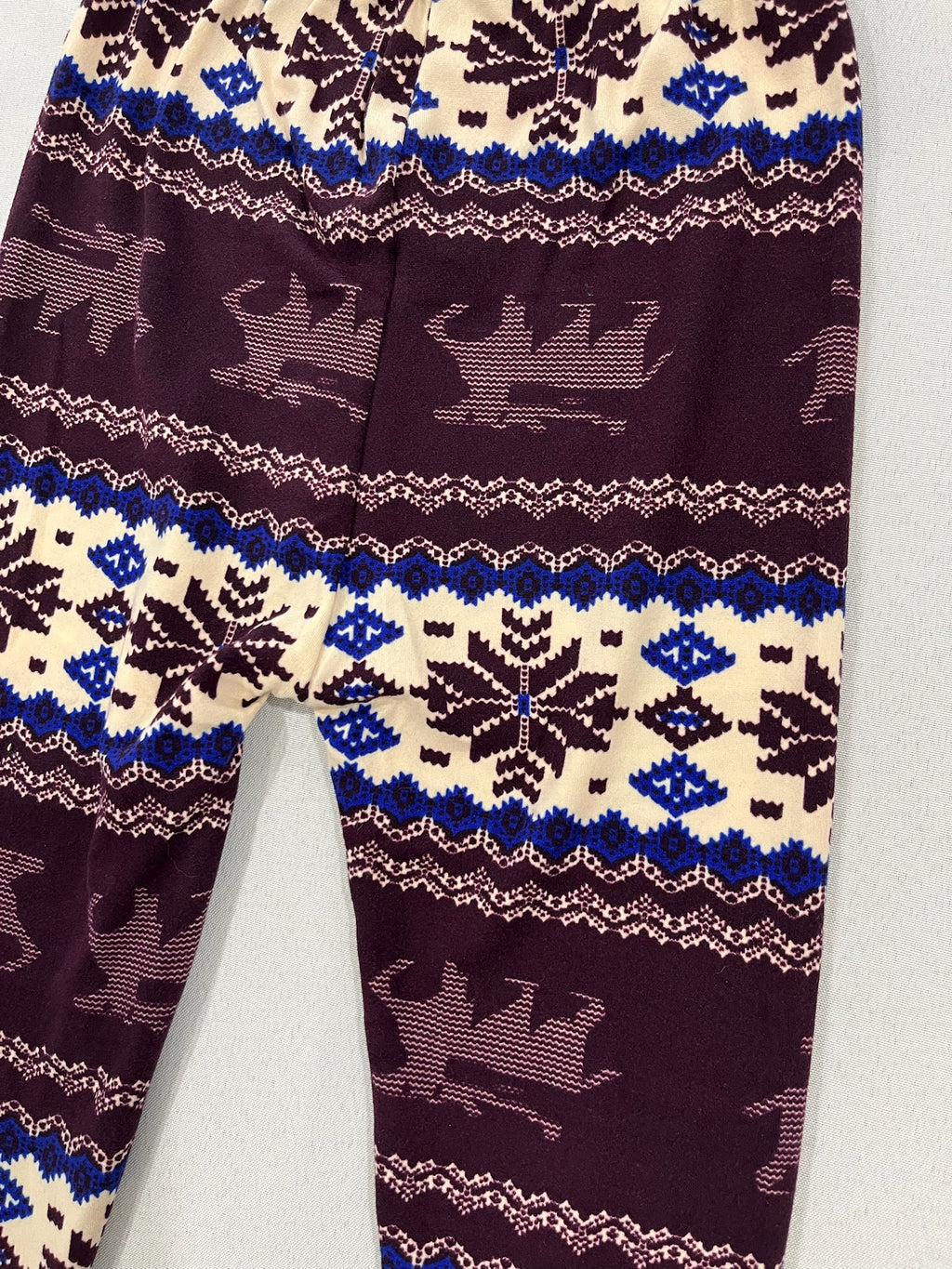 Girls Purple Christmas Leggings image 2