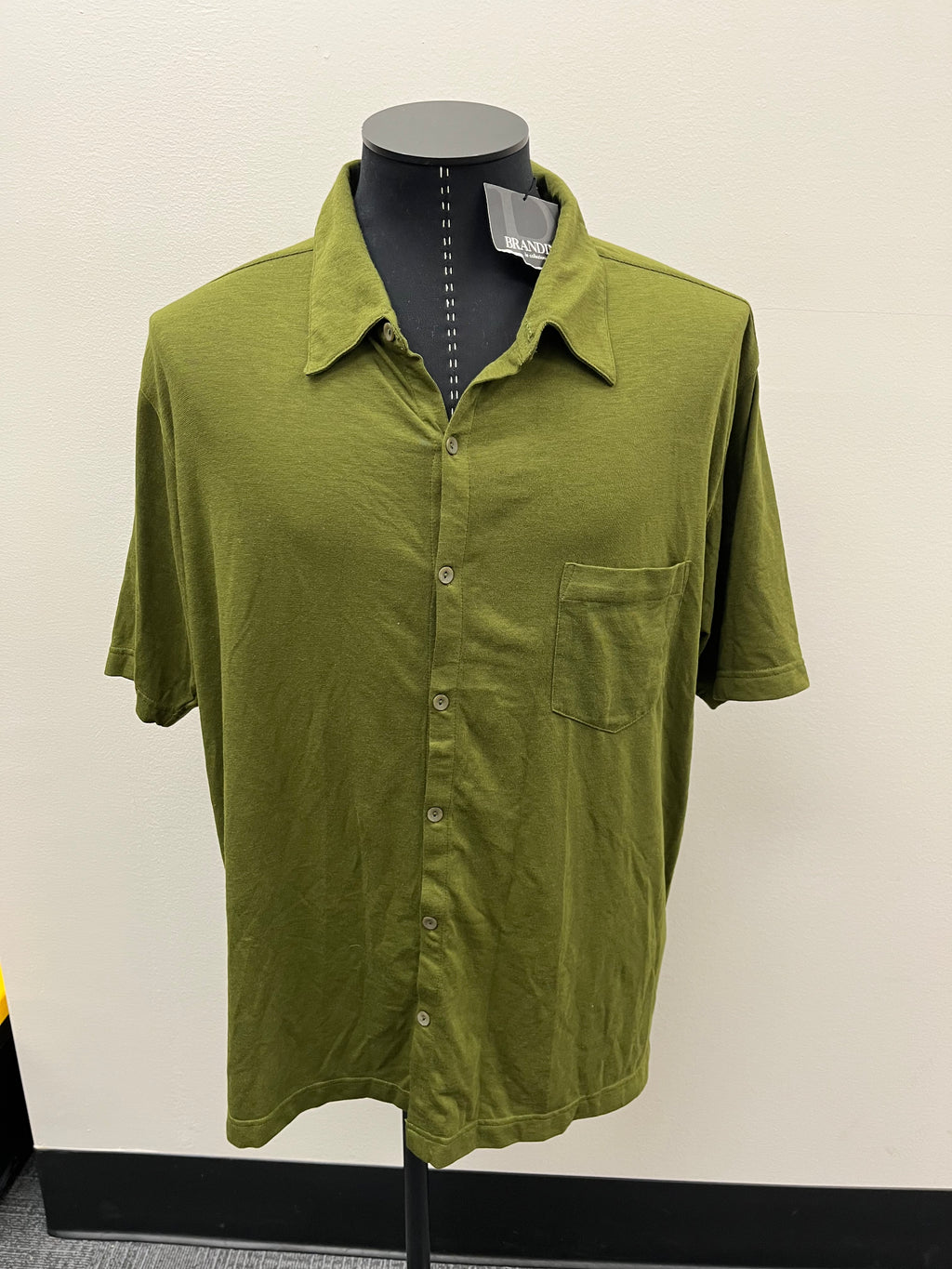 New Men’s Green Button Up Shirt