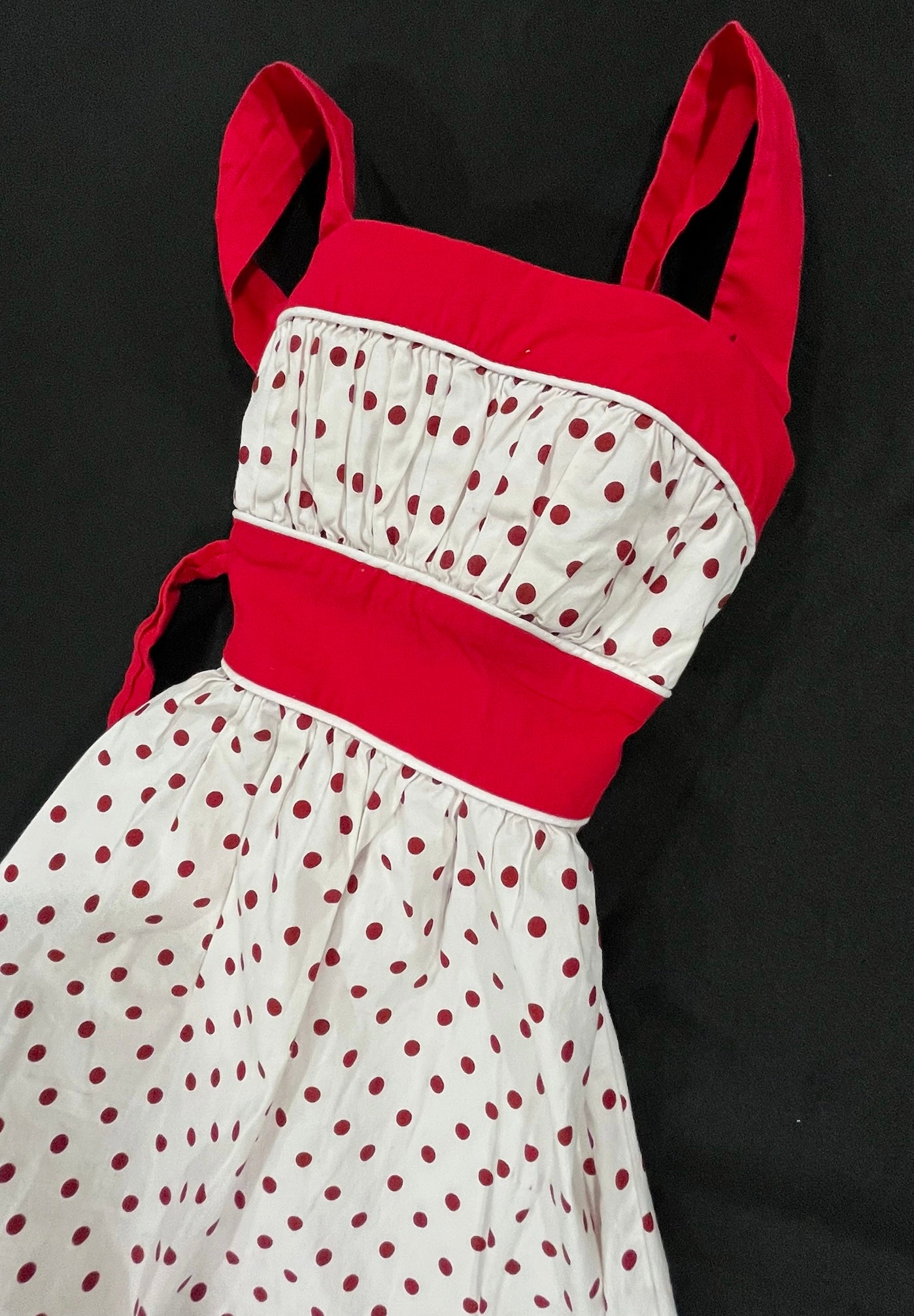Red & White Polka Dot Dress image 1