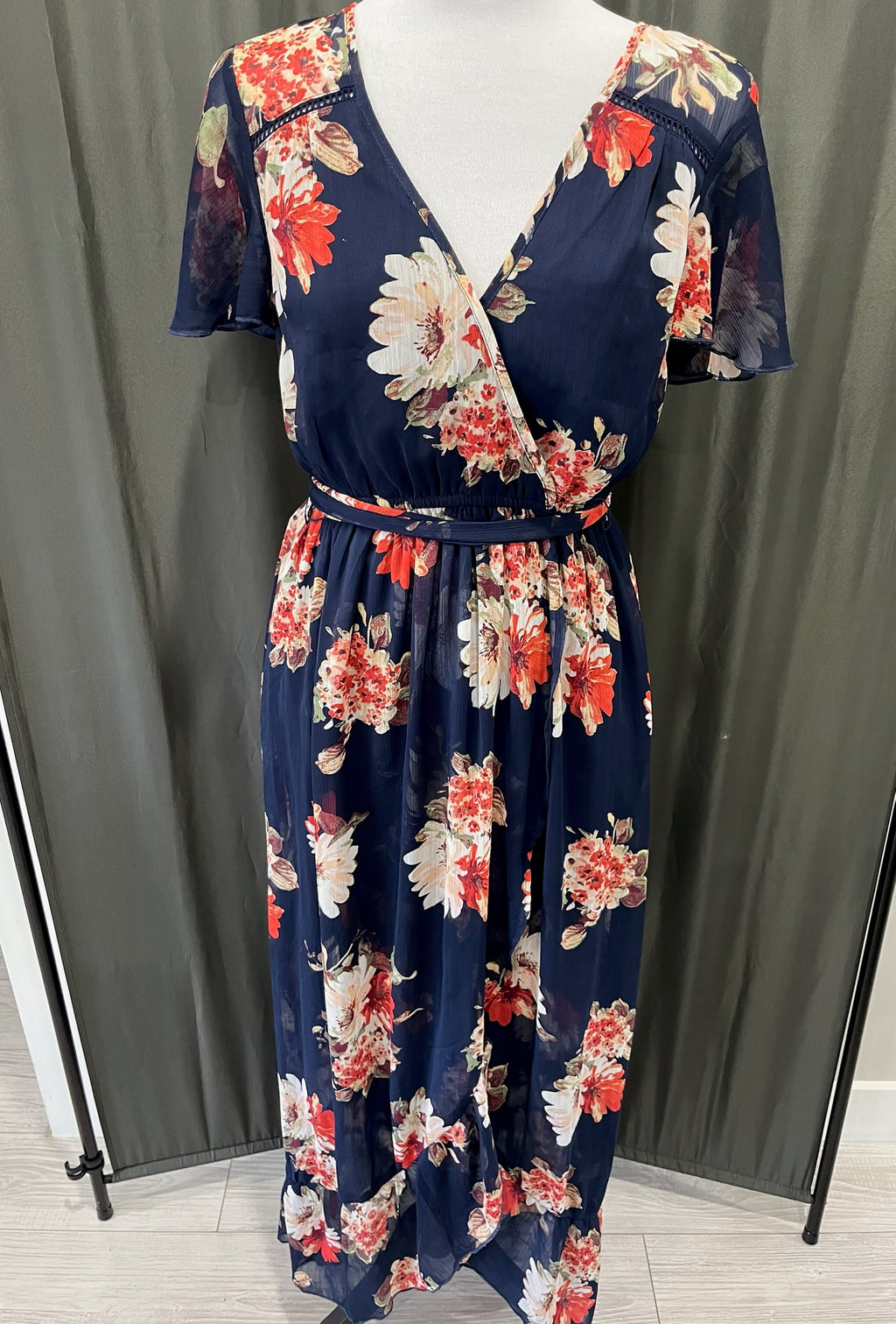 Women’s Blue Floral Dress image 0