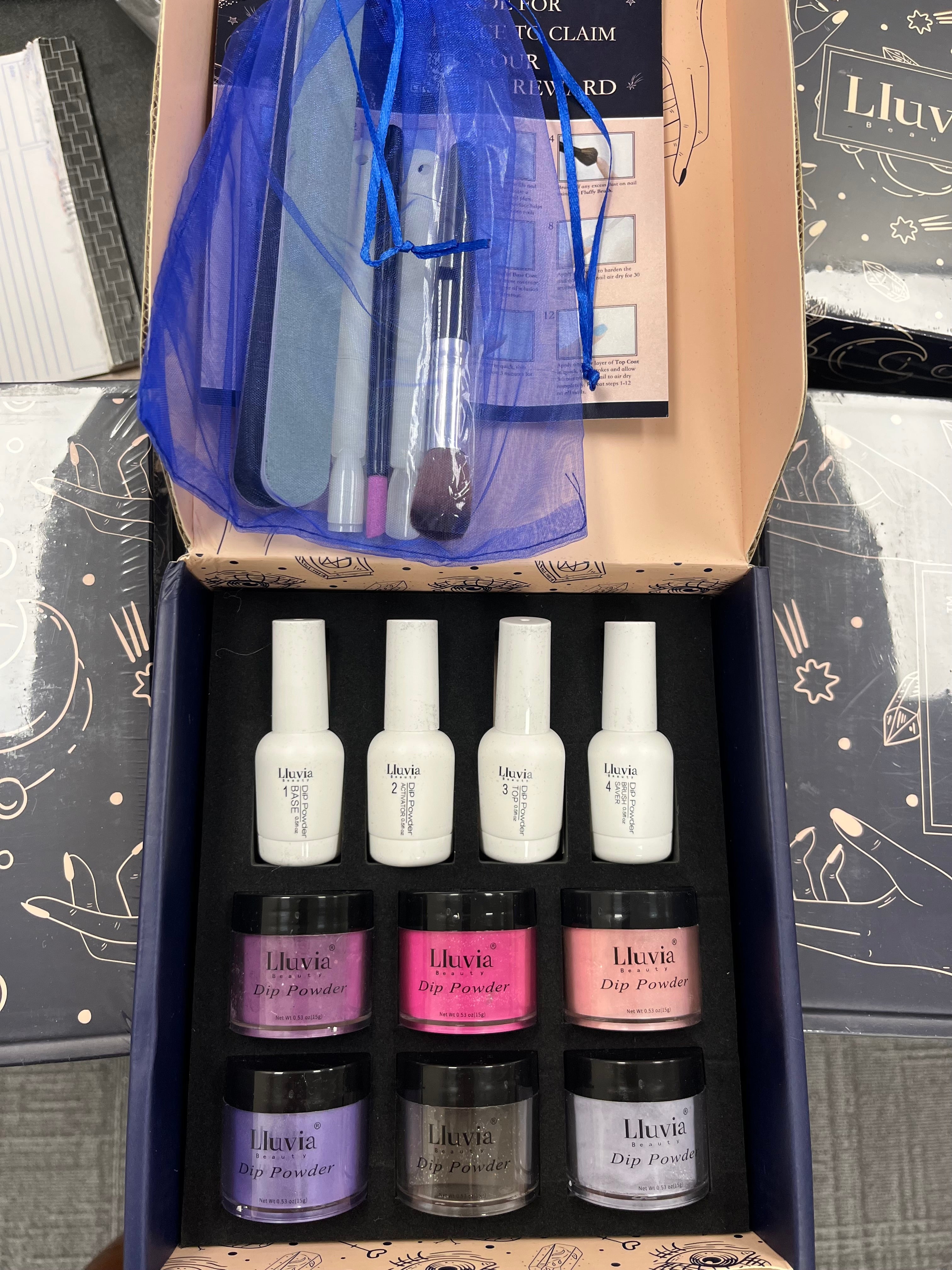 New 6 Dip Colored Powder Gel Nail Sets