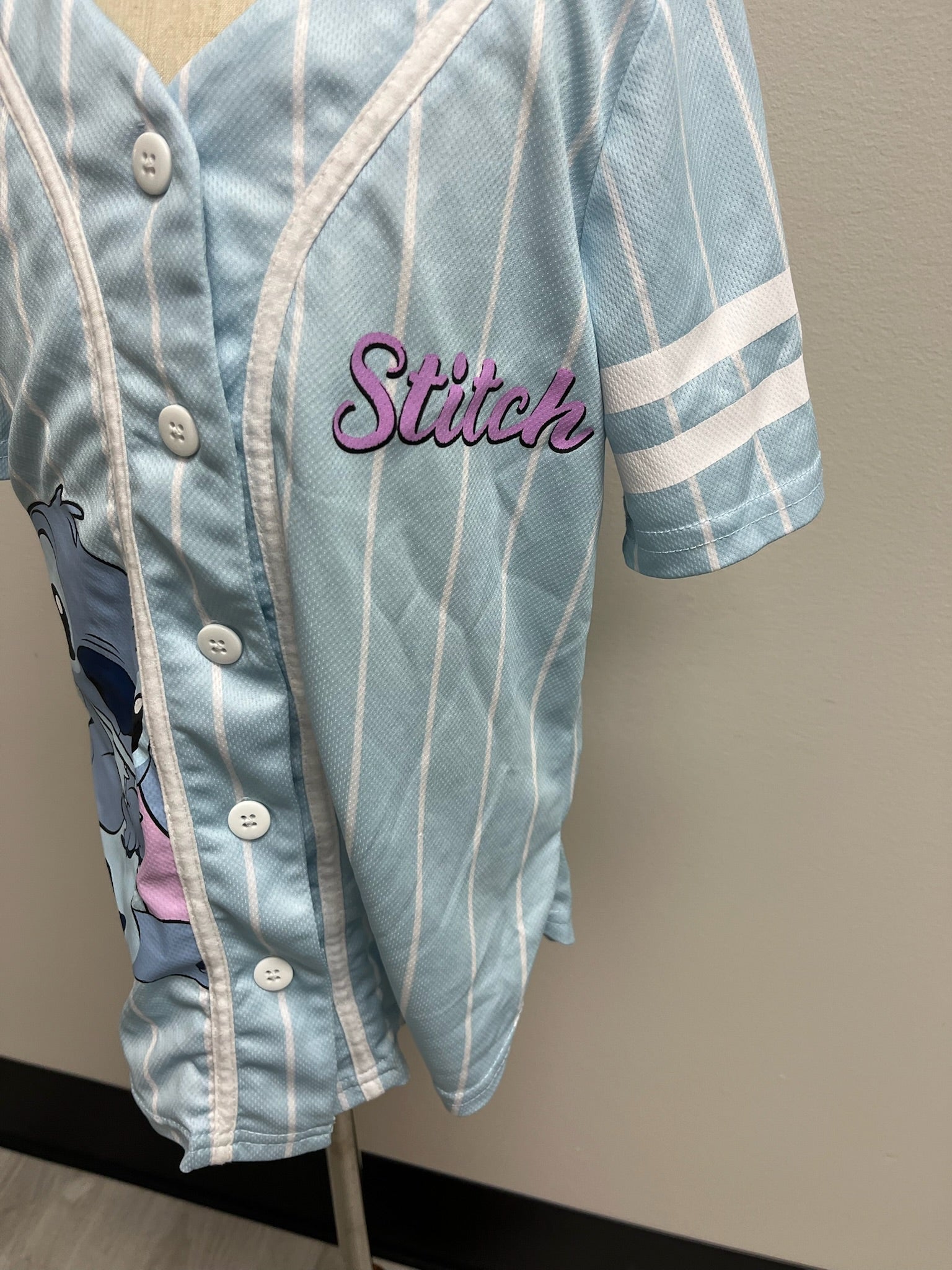 Girls Stitch Baseball Jersey Shirt
