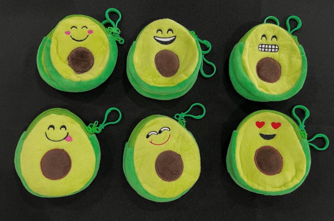 Avocado Plush Coin Bags