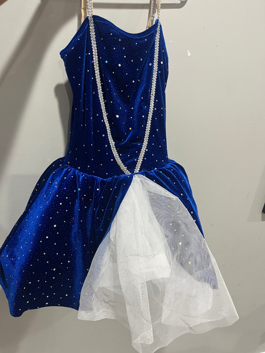 Used Women’s Blue Sparkly Dance Costume Dress