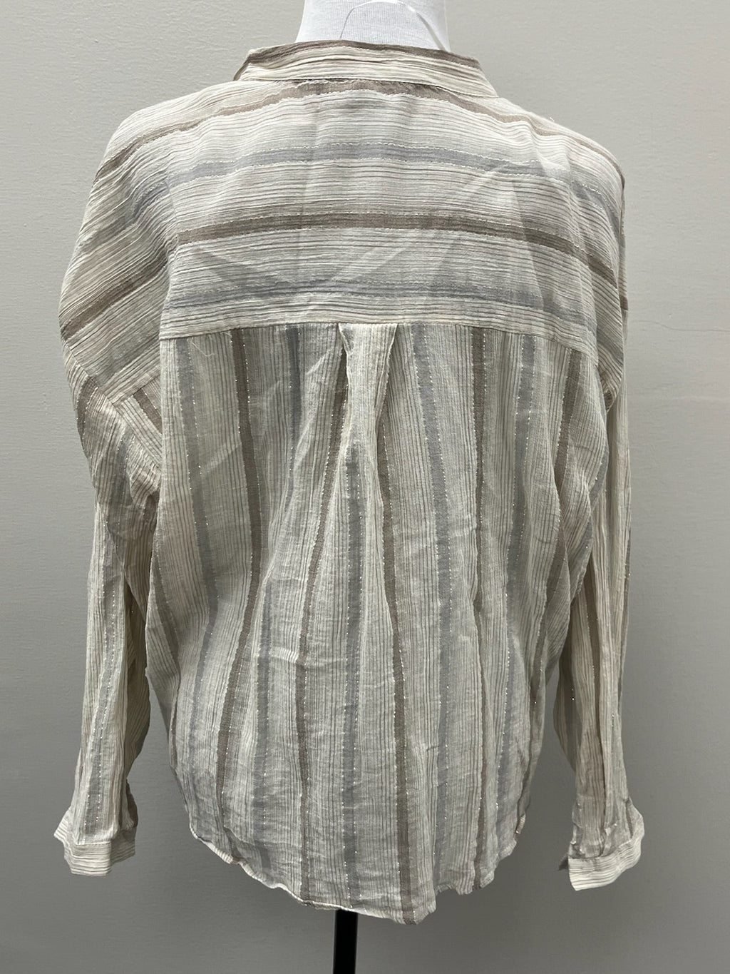 Used Women’s Beige Striped Shirt