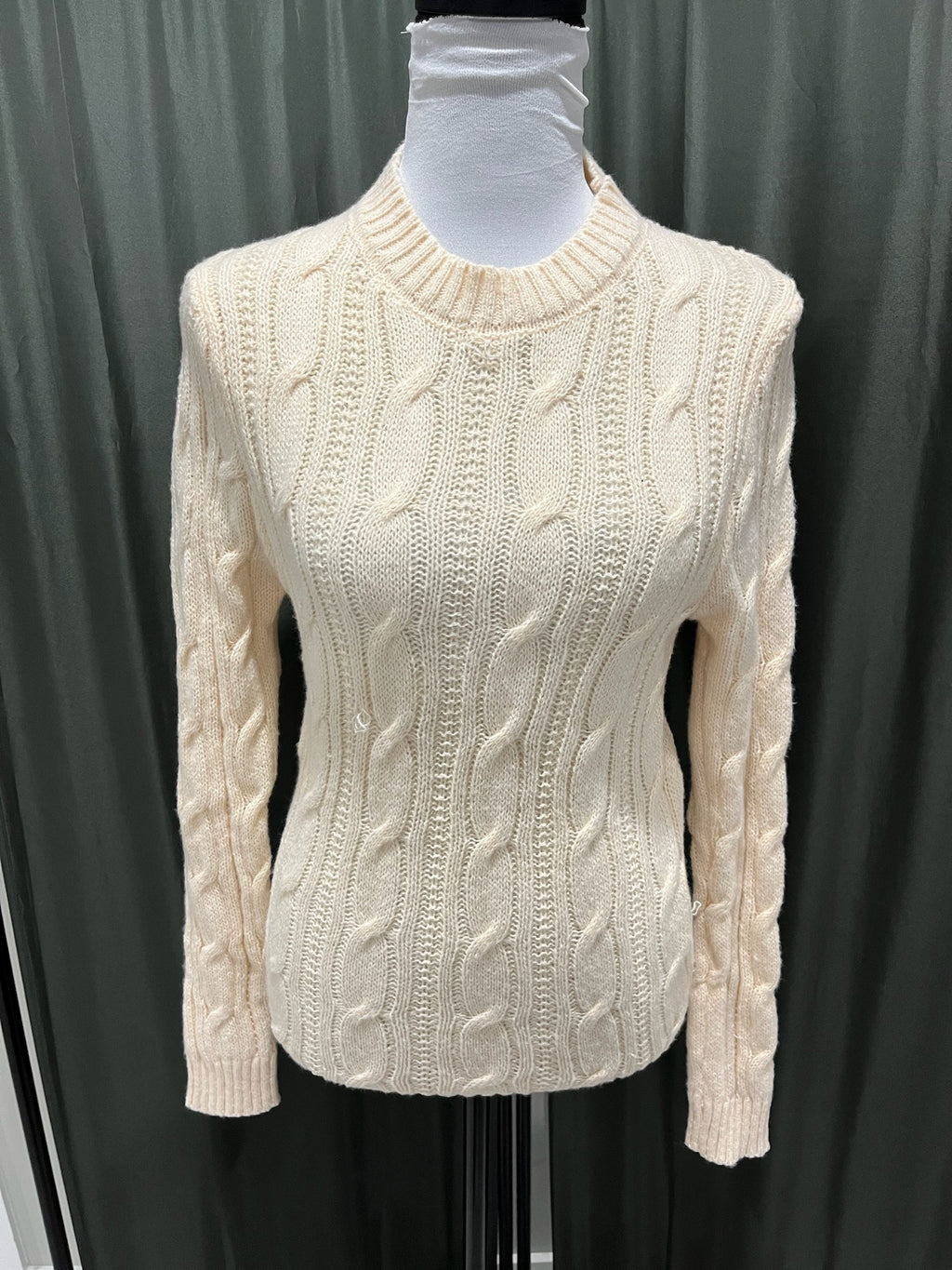 Cream Knitted Long Sleeve Shirt image 0