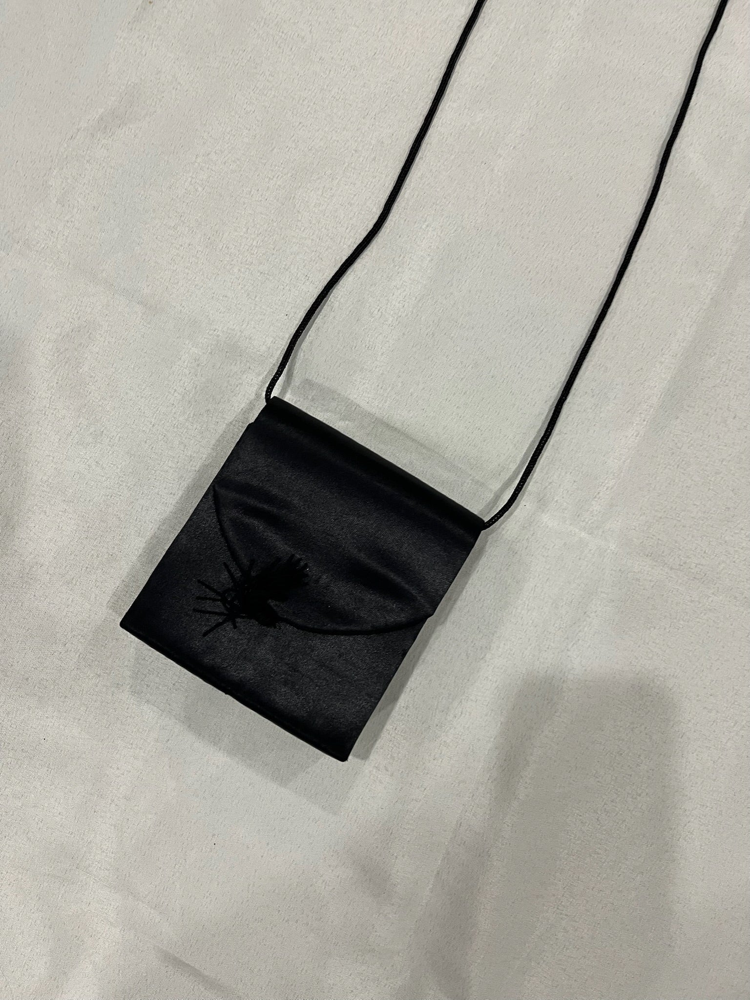 Small Black Purse With Front Tassel image 1