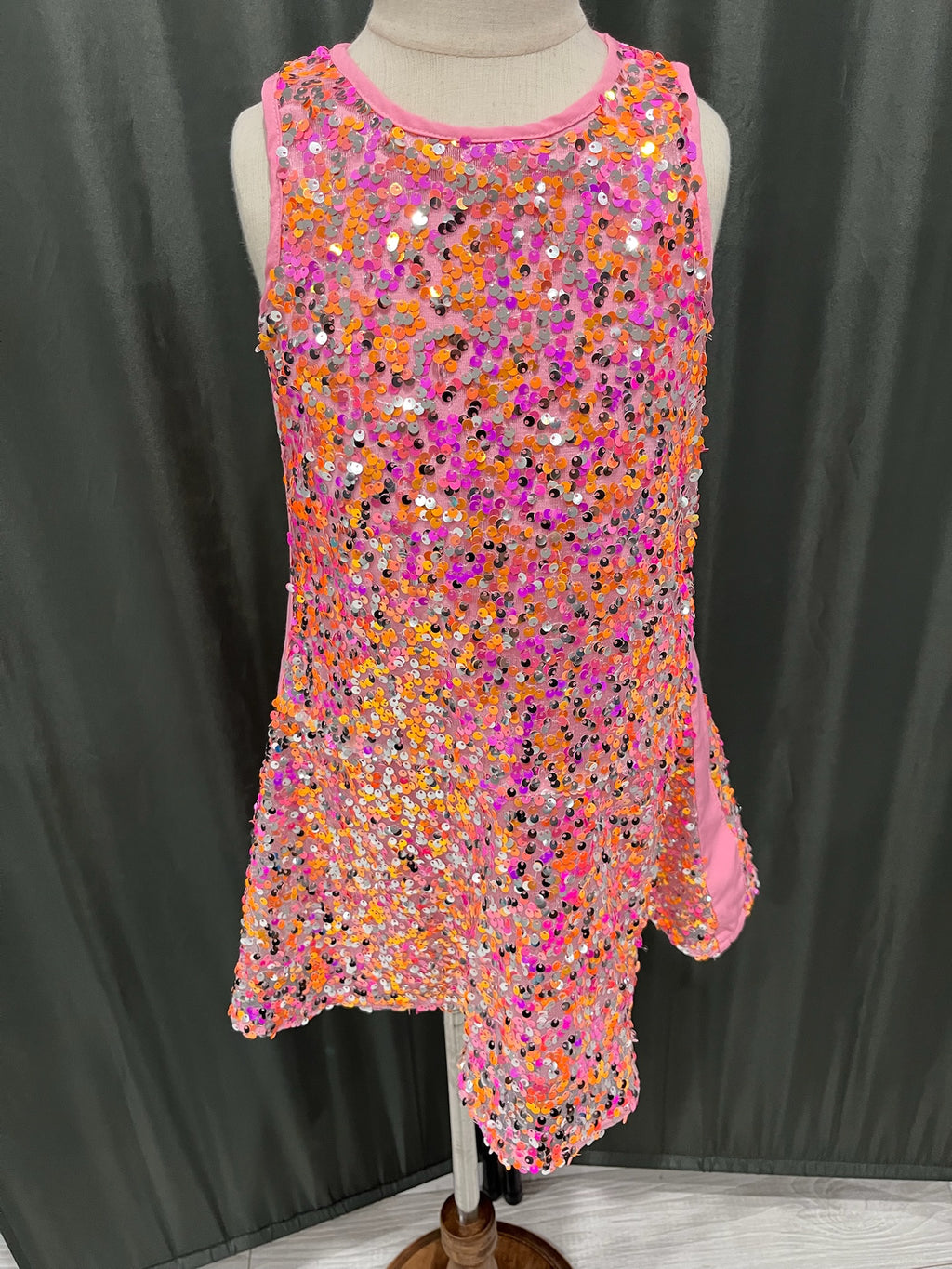 Girls Pink Sequin Dress image 1
