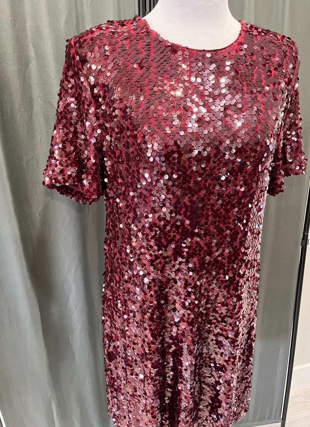 Women’s Burgundy Sequin Dress image 1