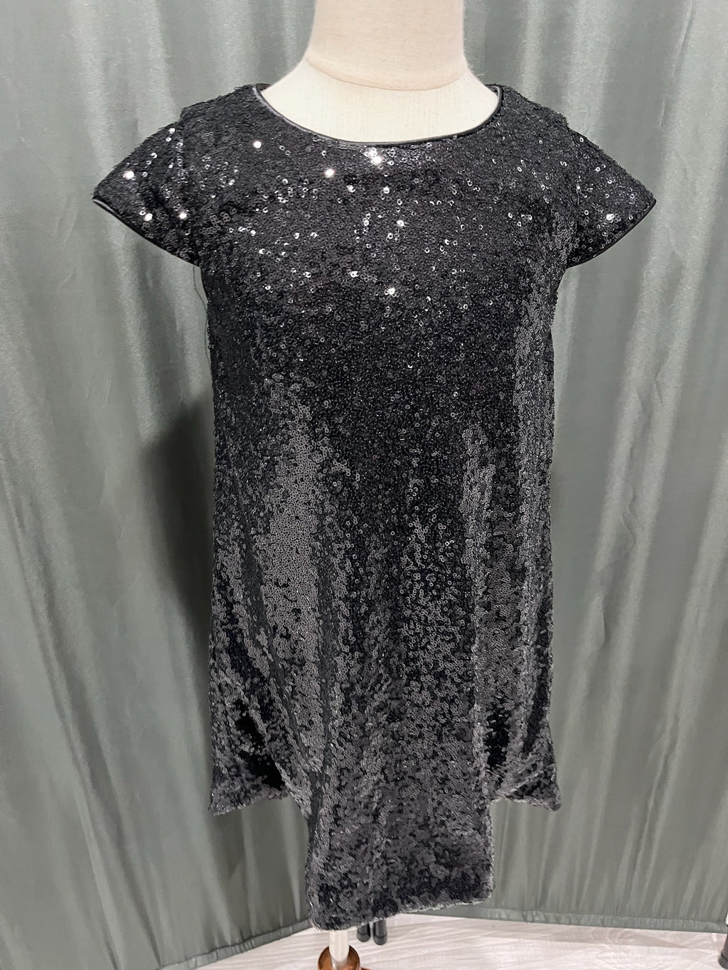 Girls Black Sequin Dress image 1