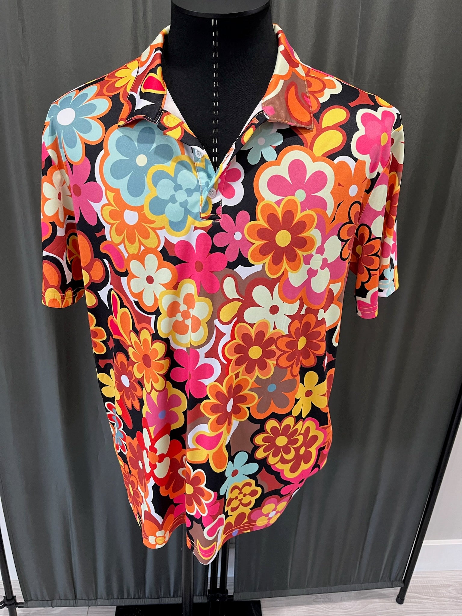 Men’s Floral Polo Shirt image 0