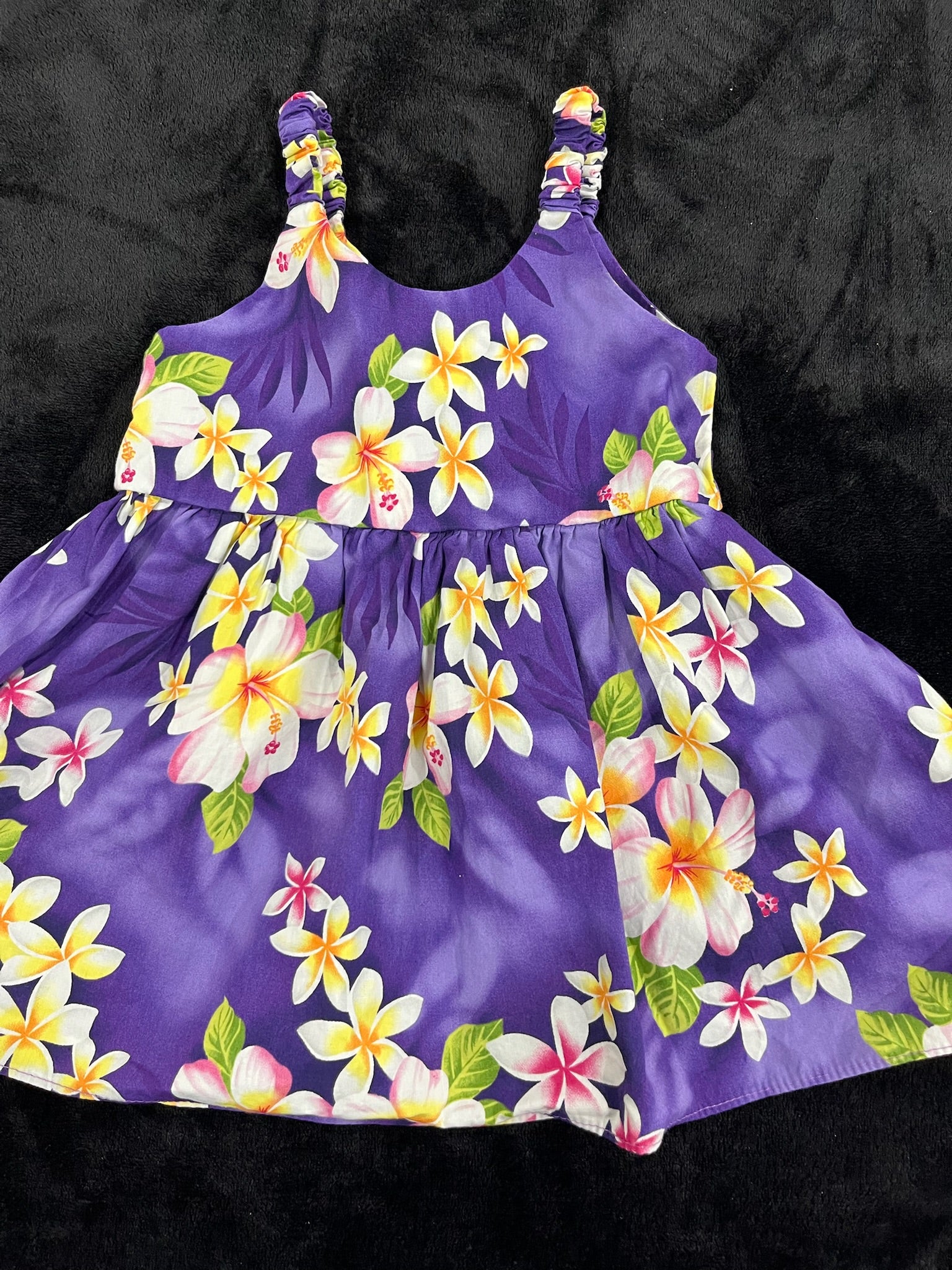 Girls Purple Hawaiian Dress image 1