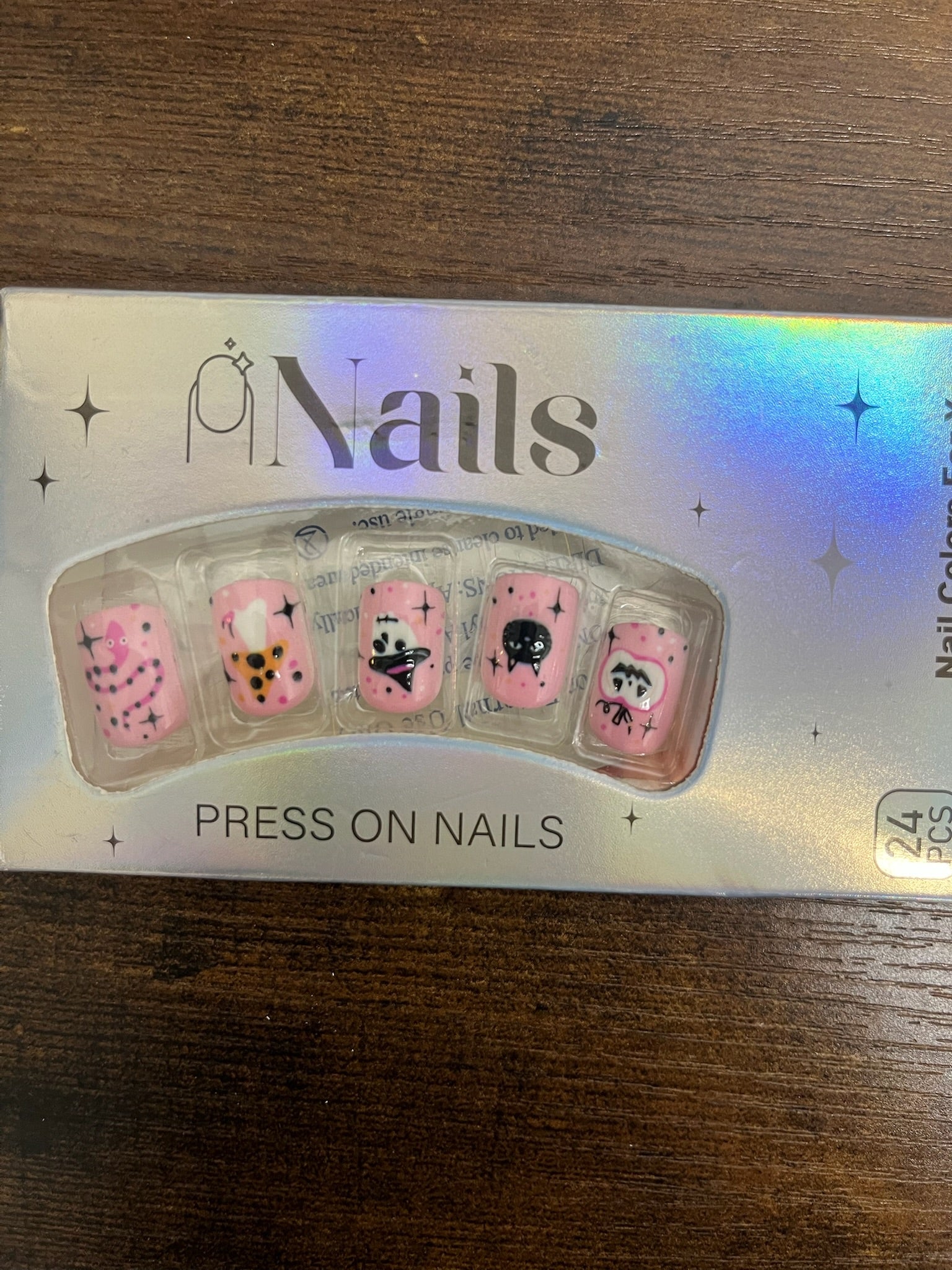 New Halloween Pink Nail Set