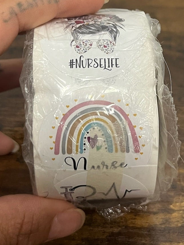 New 500 Piece Vinyl Nurse Stickers