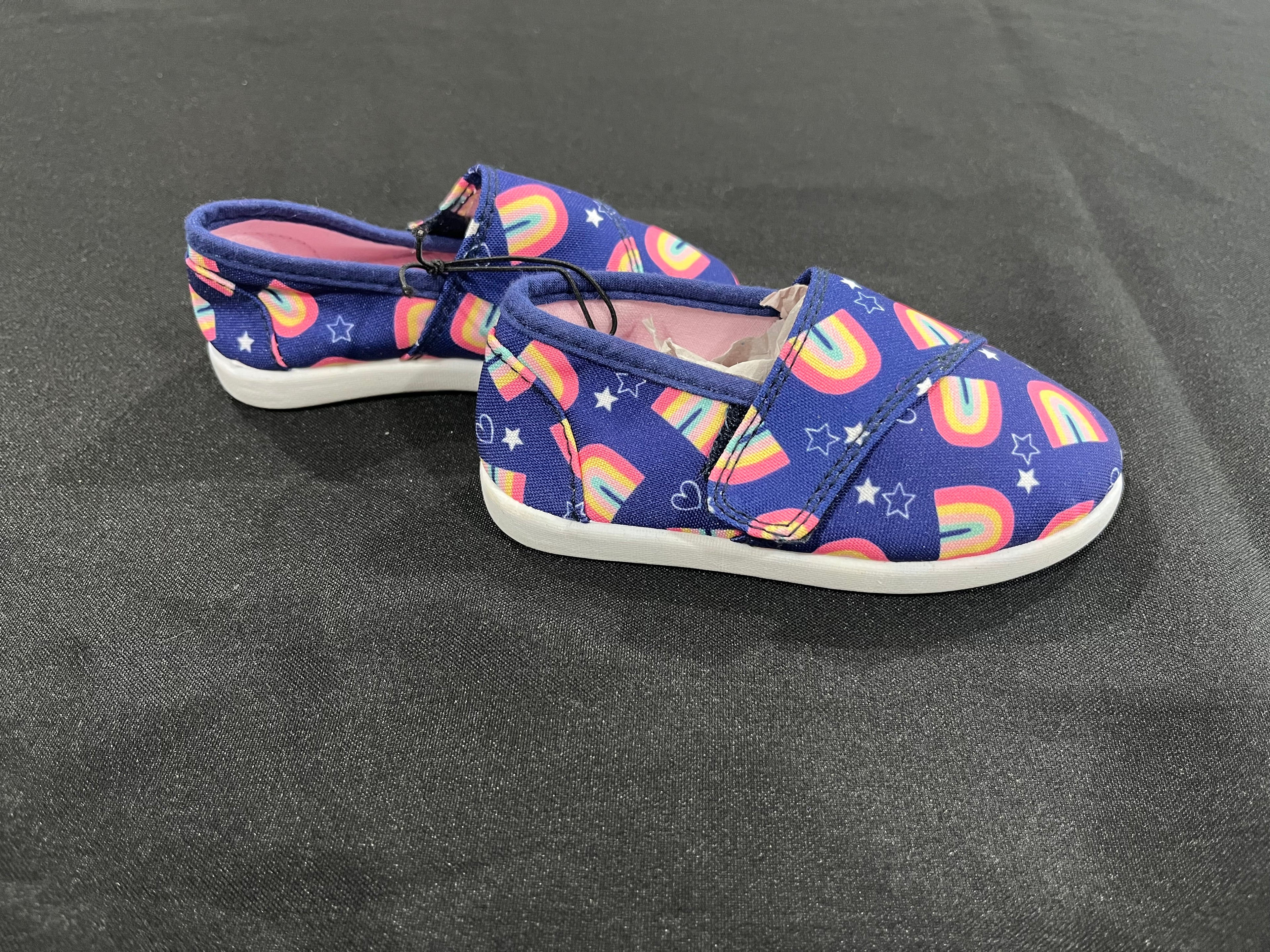 Purple Rainbow Slip On Shoes image 2