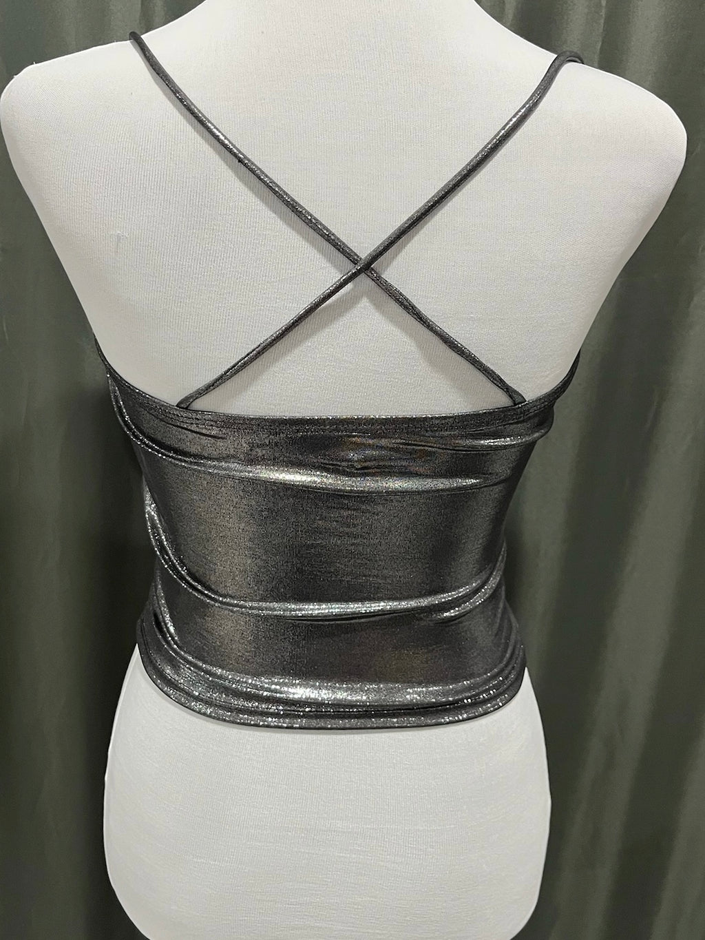 Shiny Grey Tank Top image 2