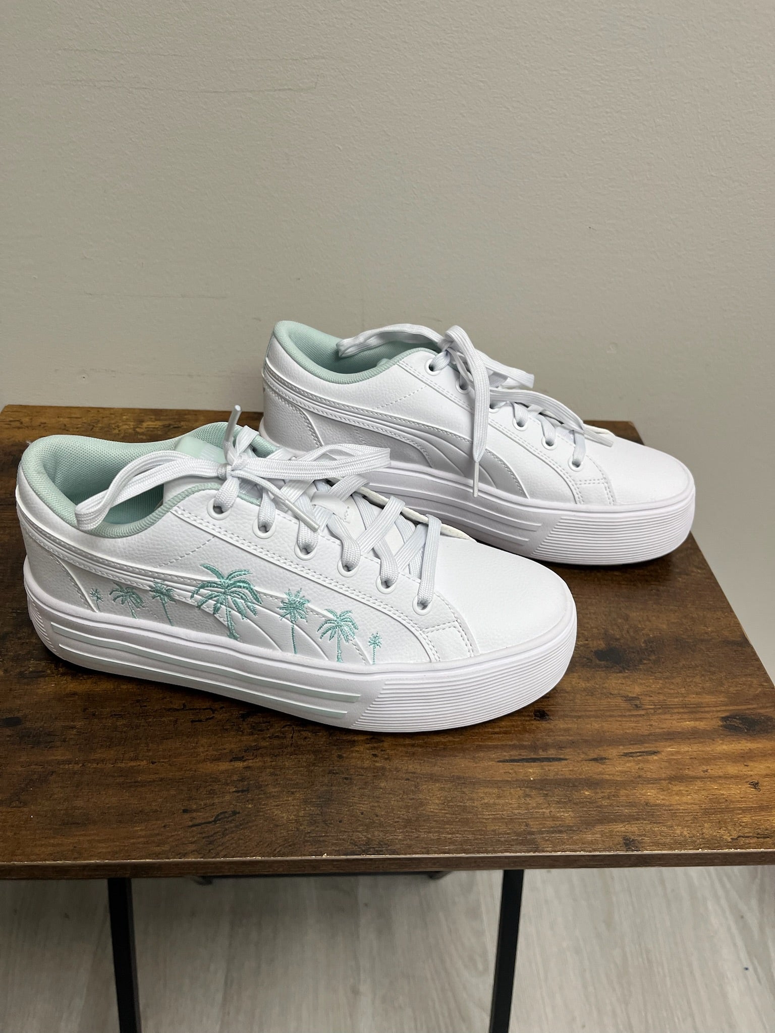 New Women’s White & Blue Sneakers