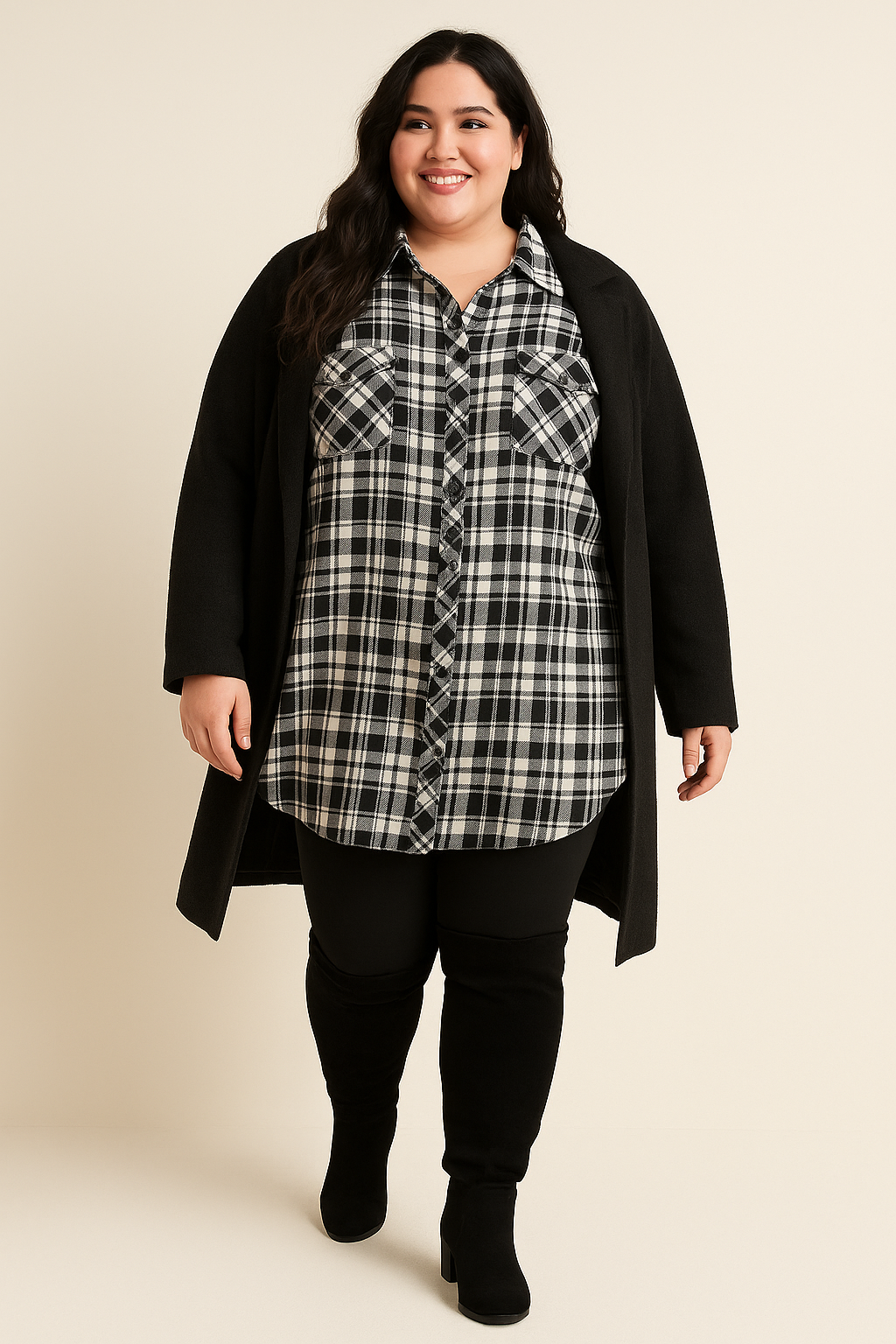 Women’s Black Flannel Dress