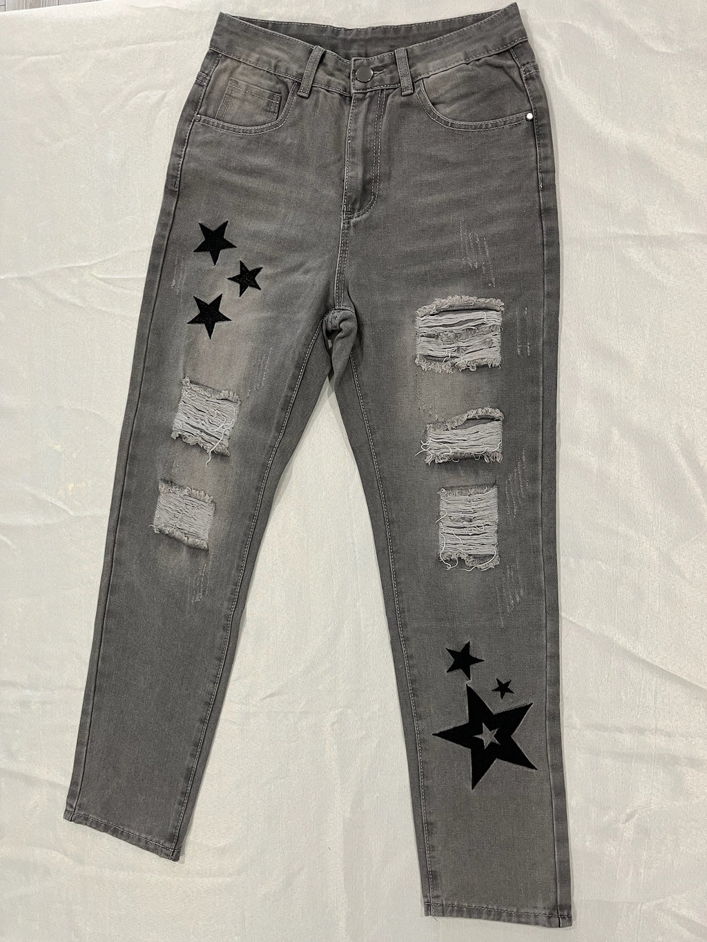 Women’s Star Ripped Jeans image 0