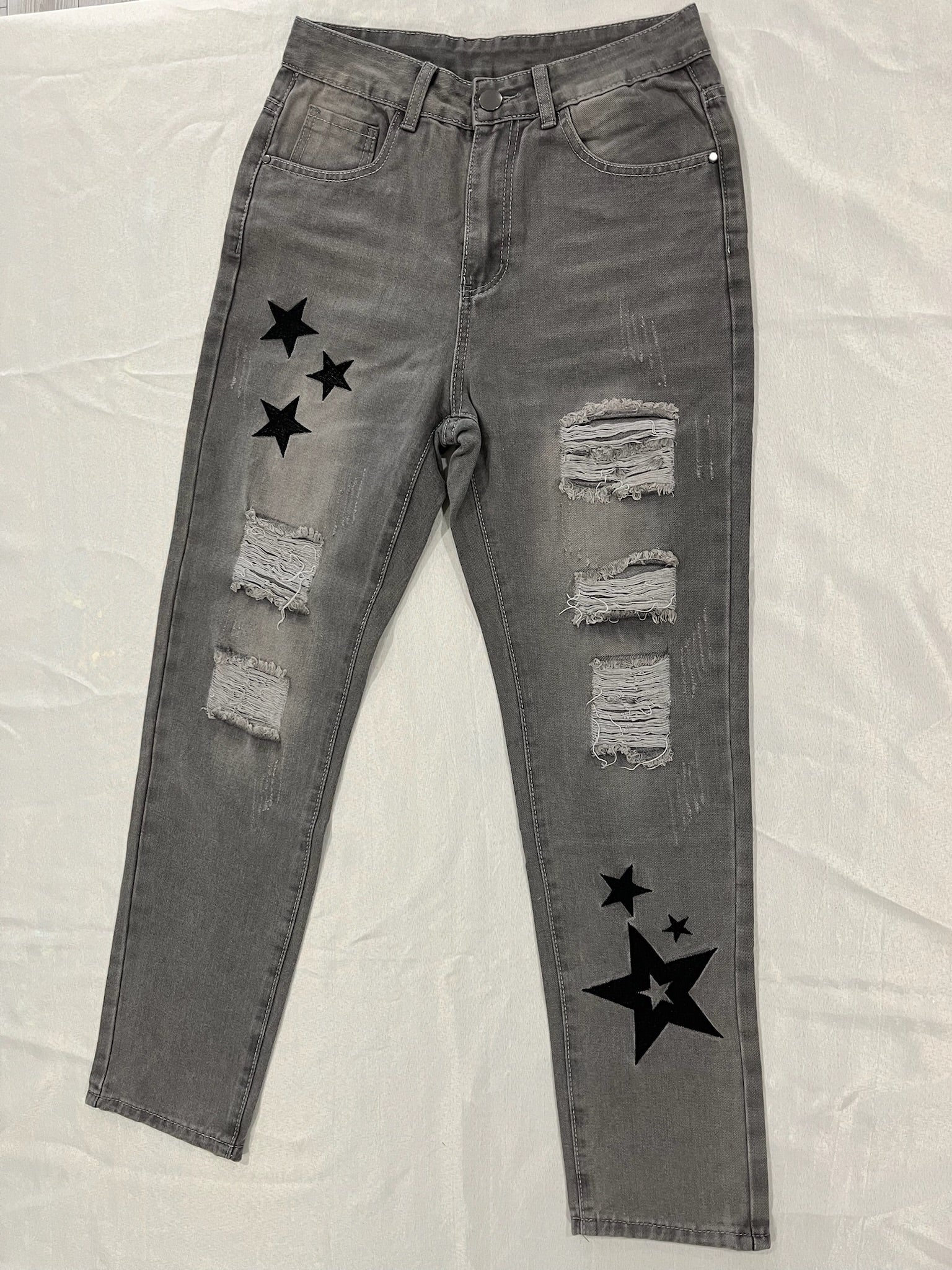 Women’s Star Ripped Jeans image 0