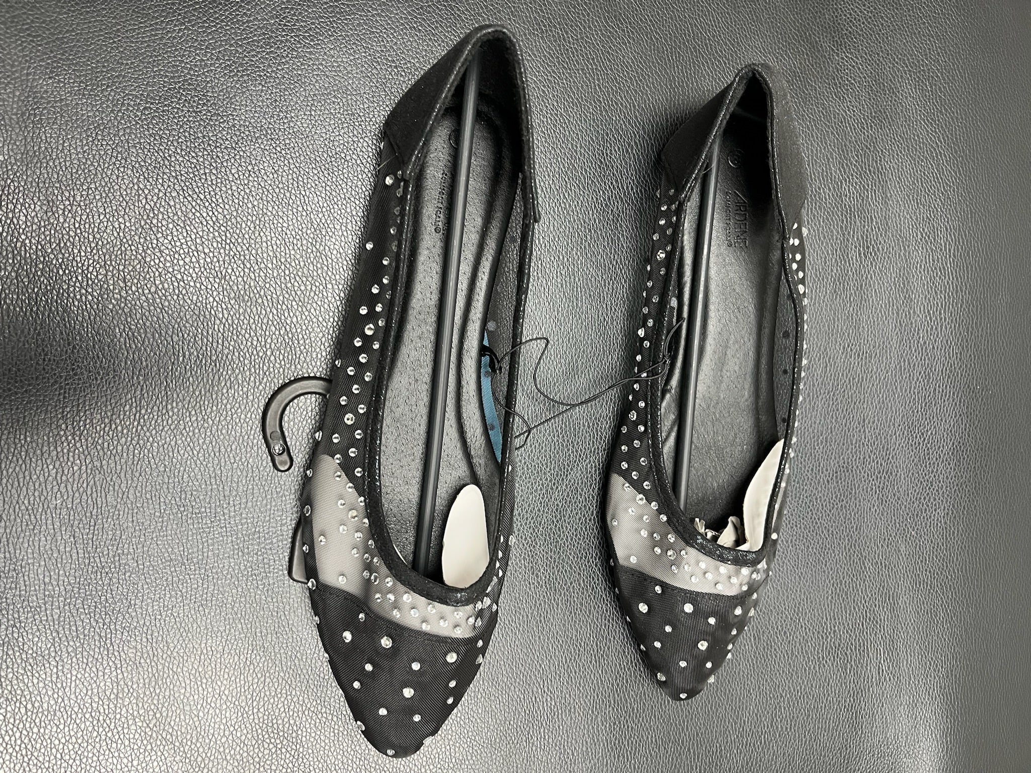 Women’s Black Rhinestone Slip On Shoes