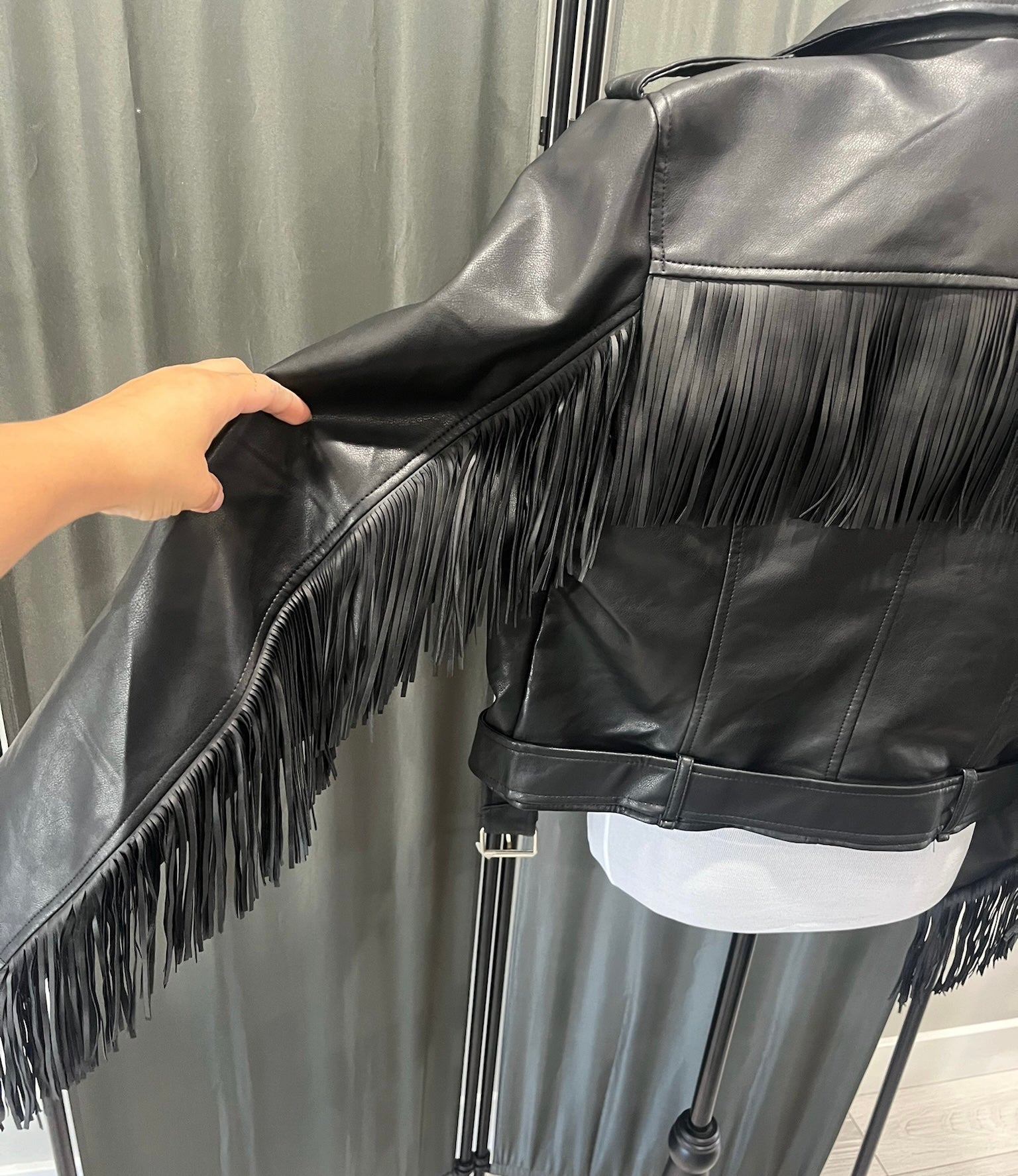 Black Jacket With Fringe image 4