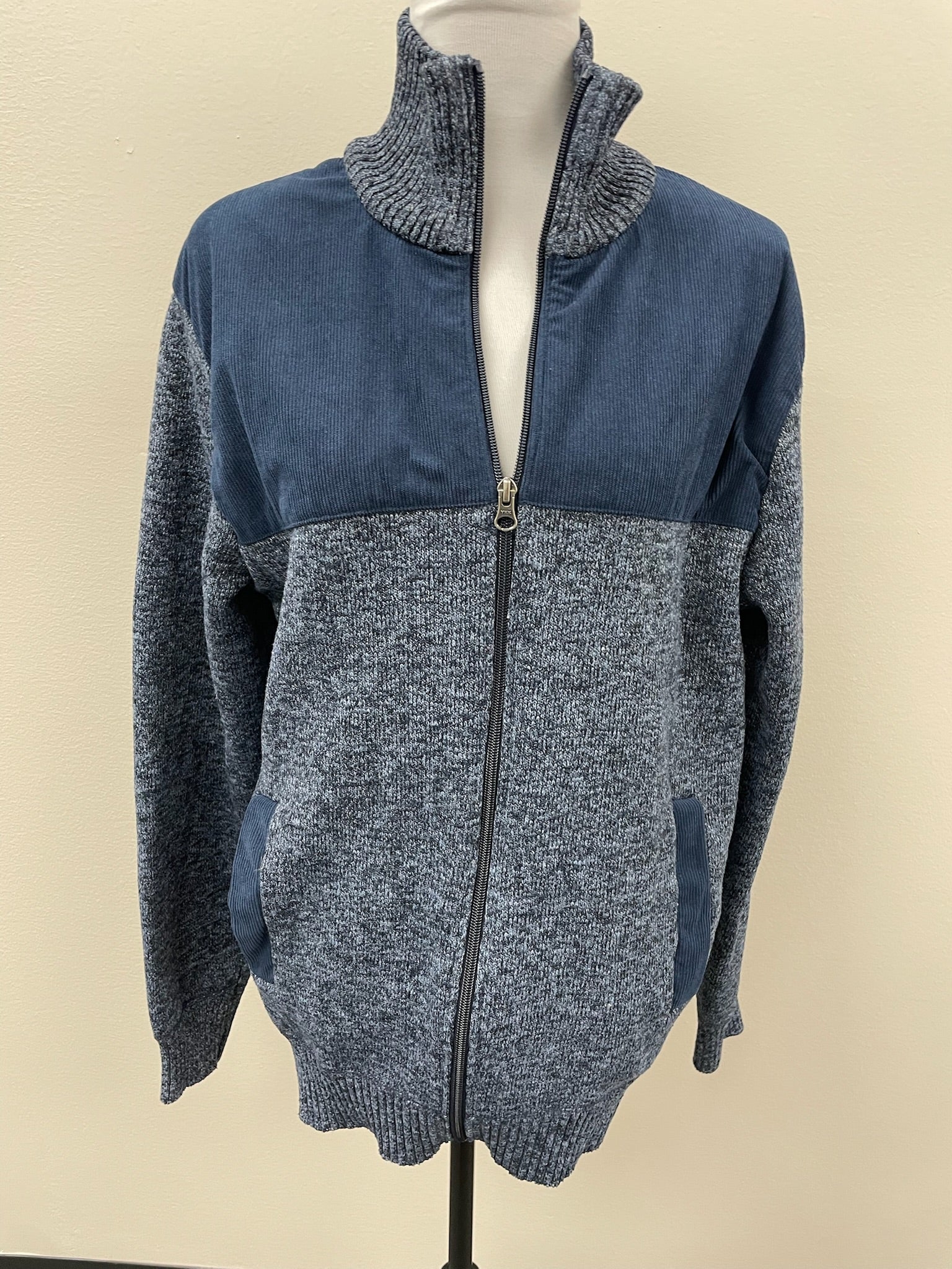Unisex Blue Sweater Jacket