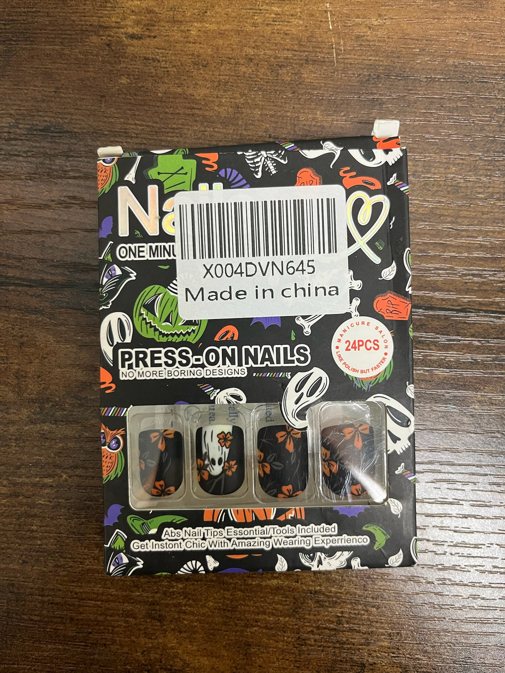 New Halloween Black Ghost Nail Set