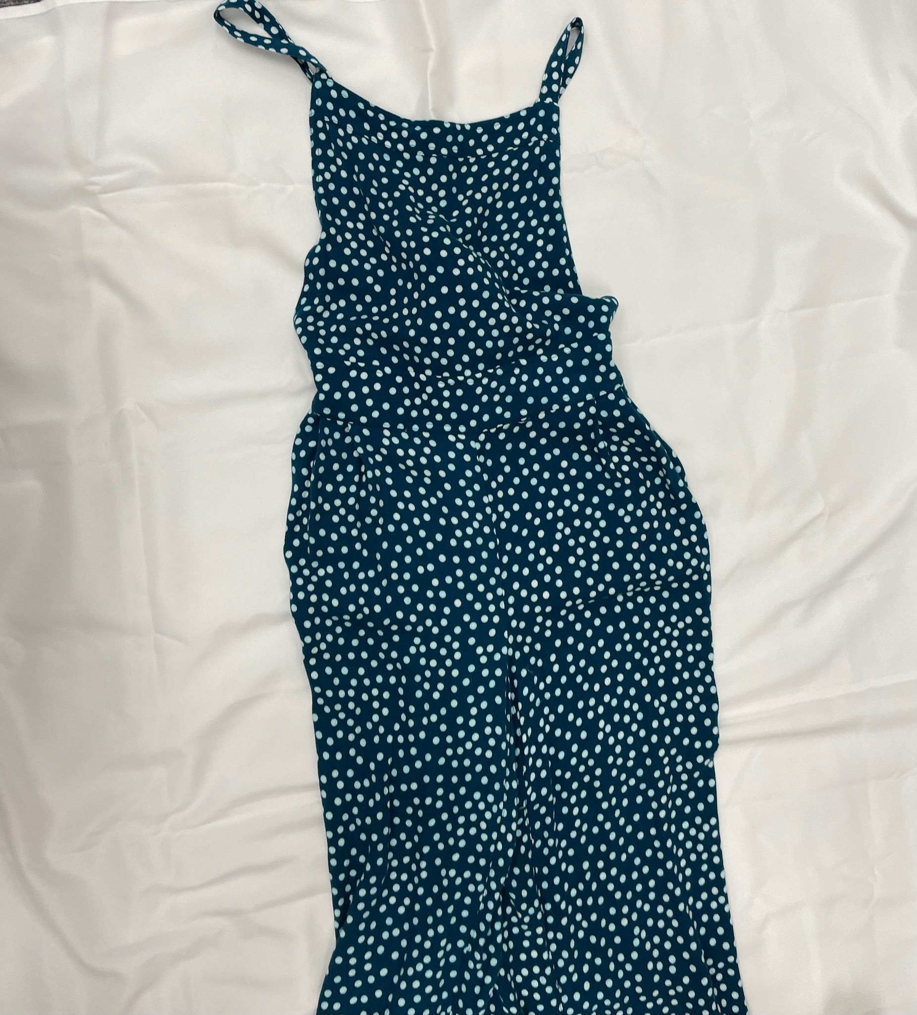 Women’s Blue Polka Dot Jumpsuit Overalls