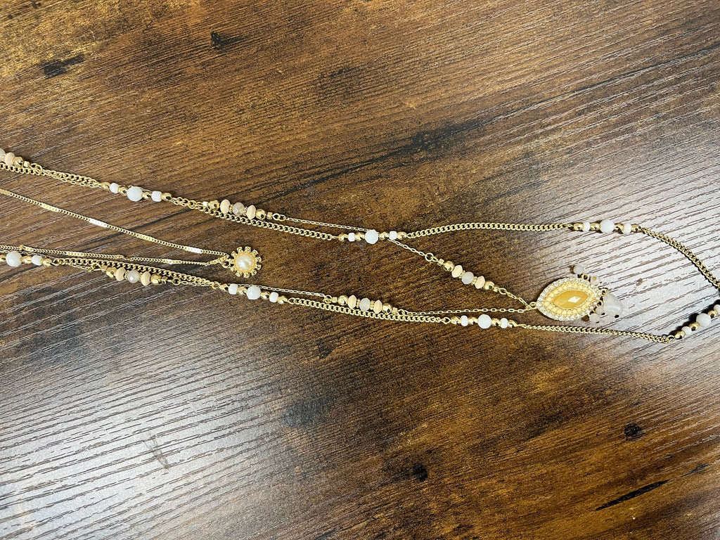 Used Gold Layered Necklace