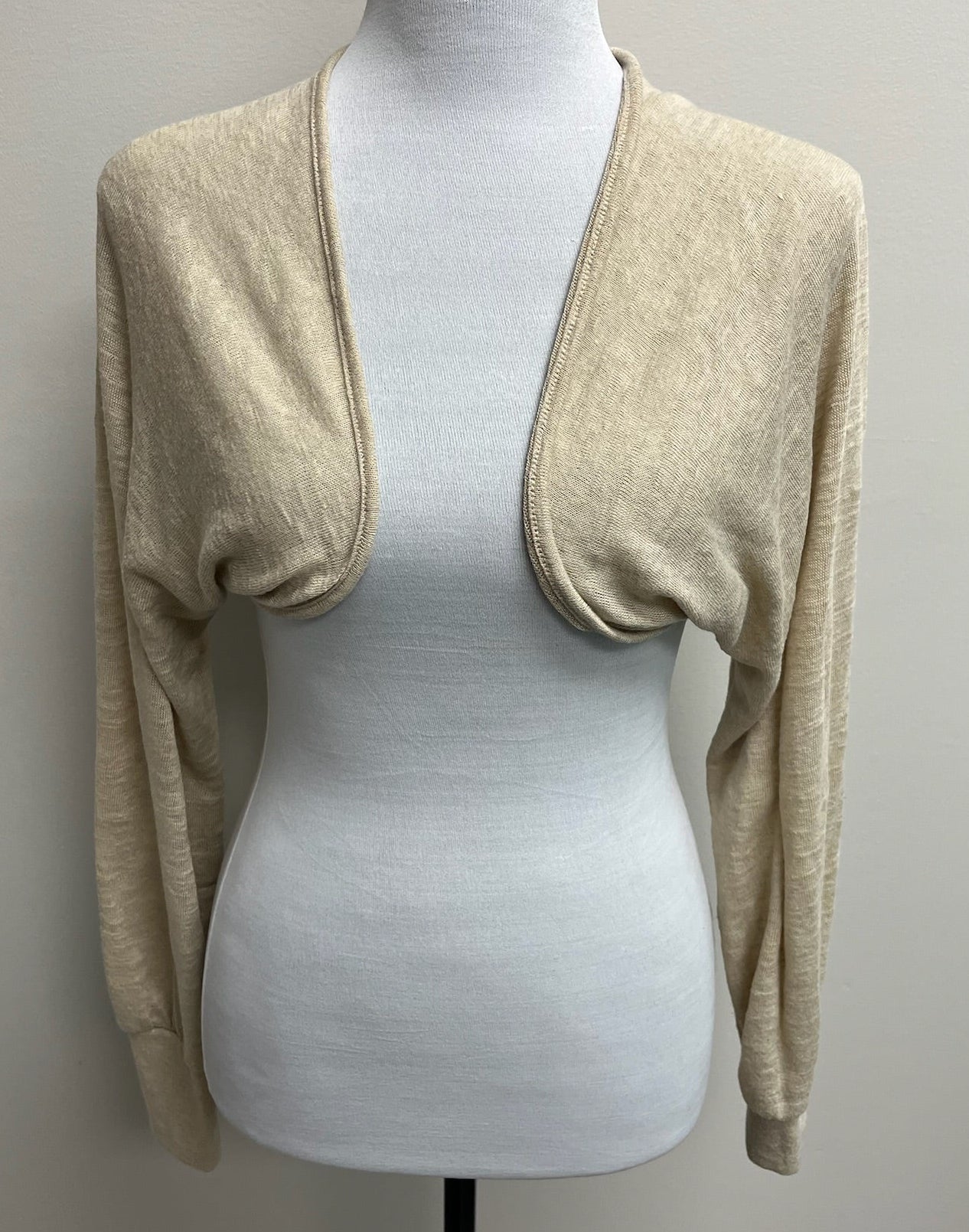 Women’s Beige Crop Cover Sweater