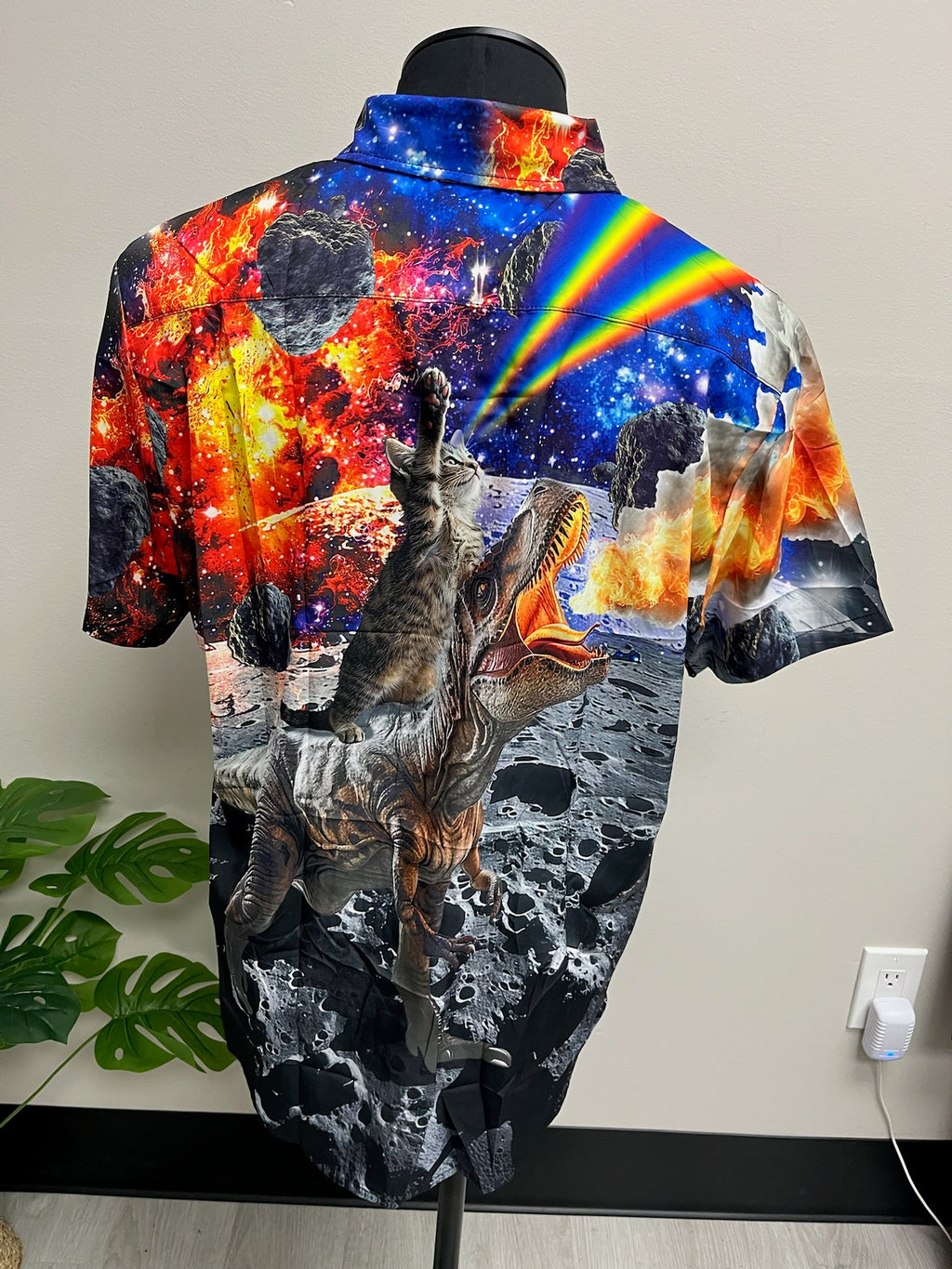 New Men’s Dino Button Up Shirt