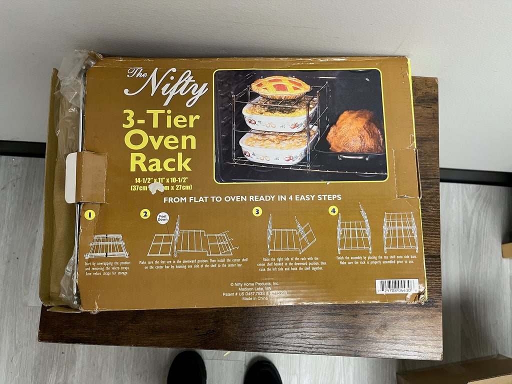 New (Only Stored) The Nifty 3-Tier Oven Rack