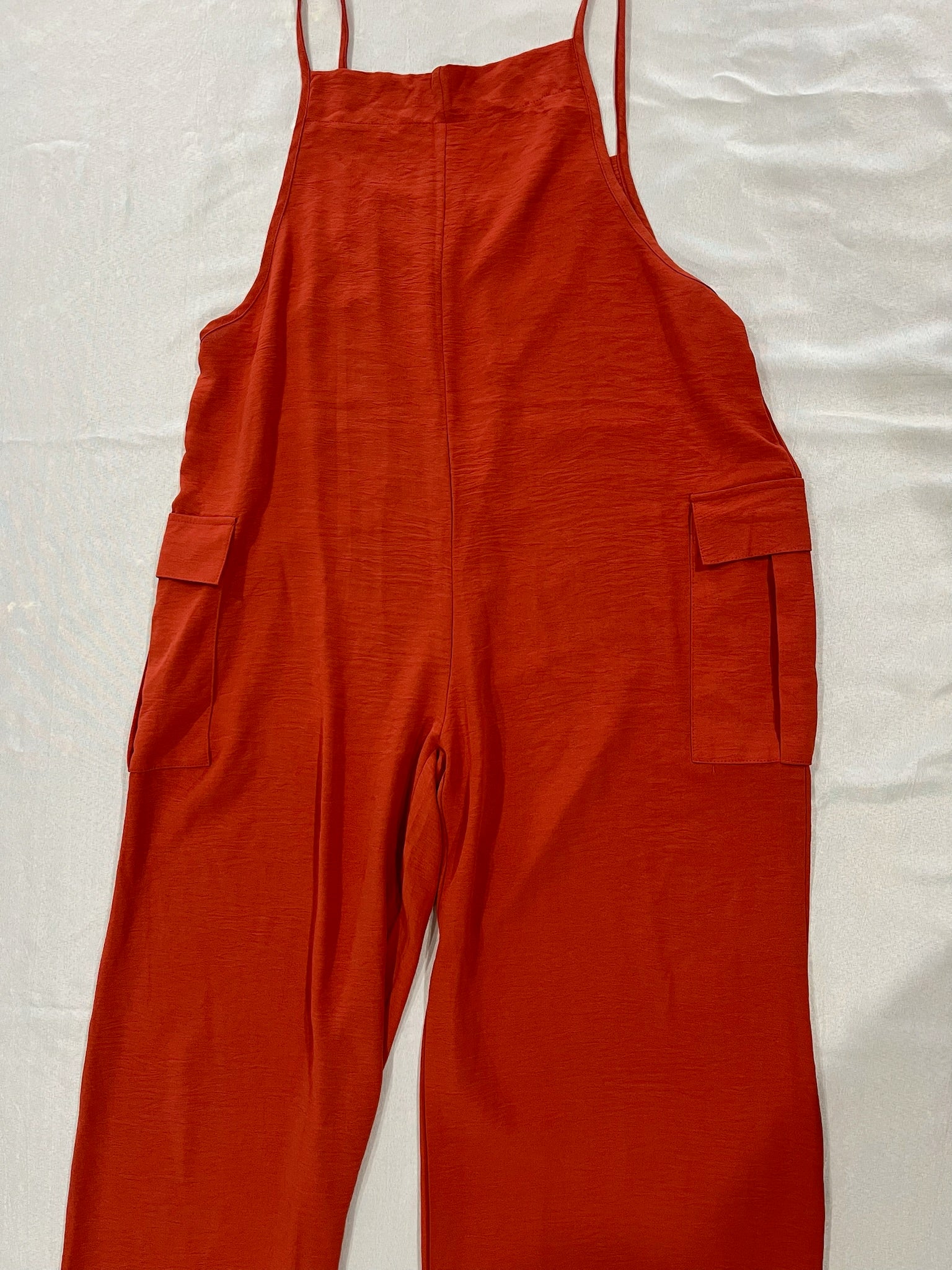 Womens Peach Orange Overalls image 0