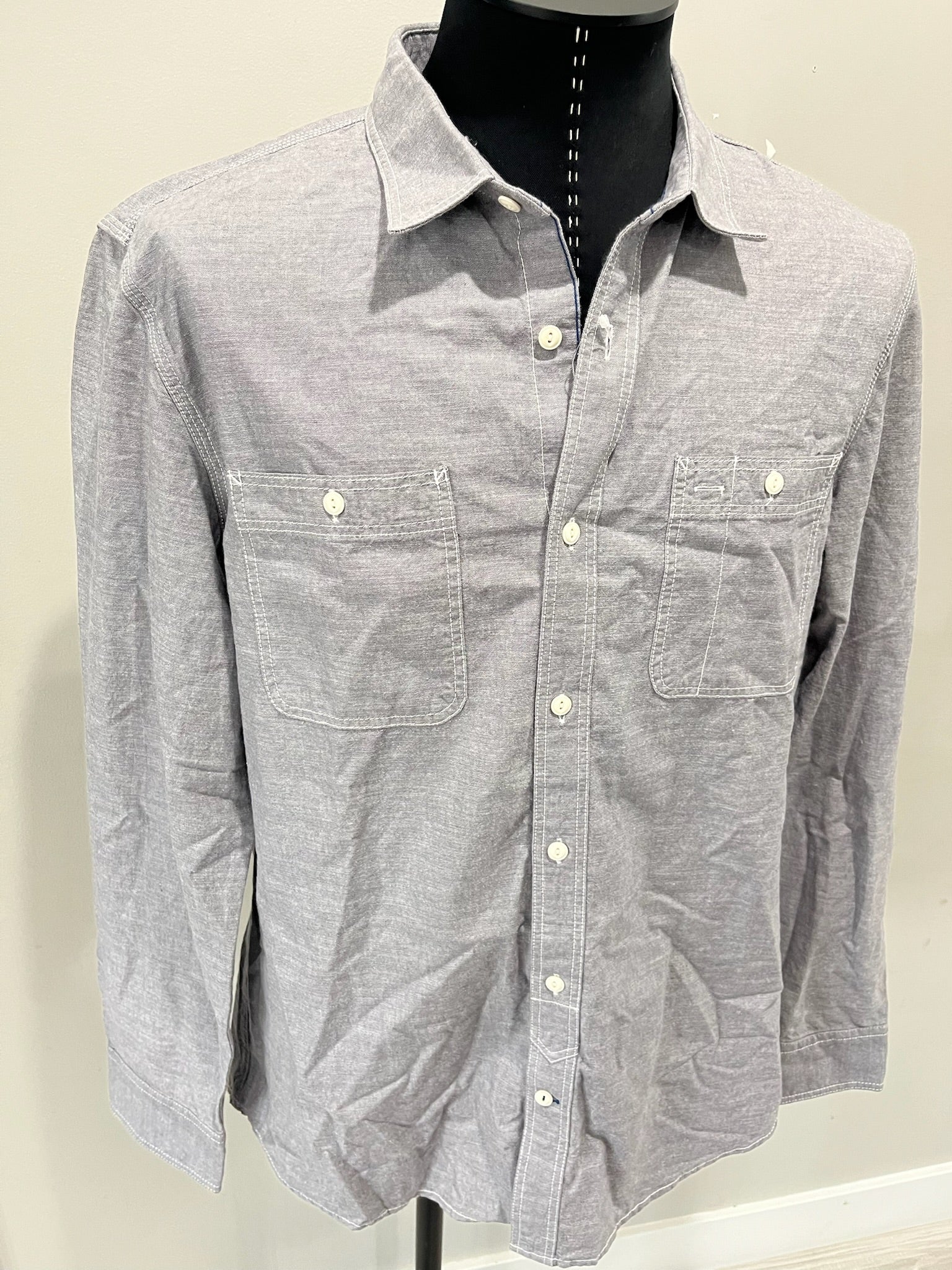 Men’s Grey Button Up Shirt image 1