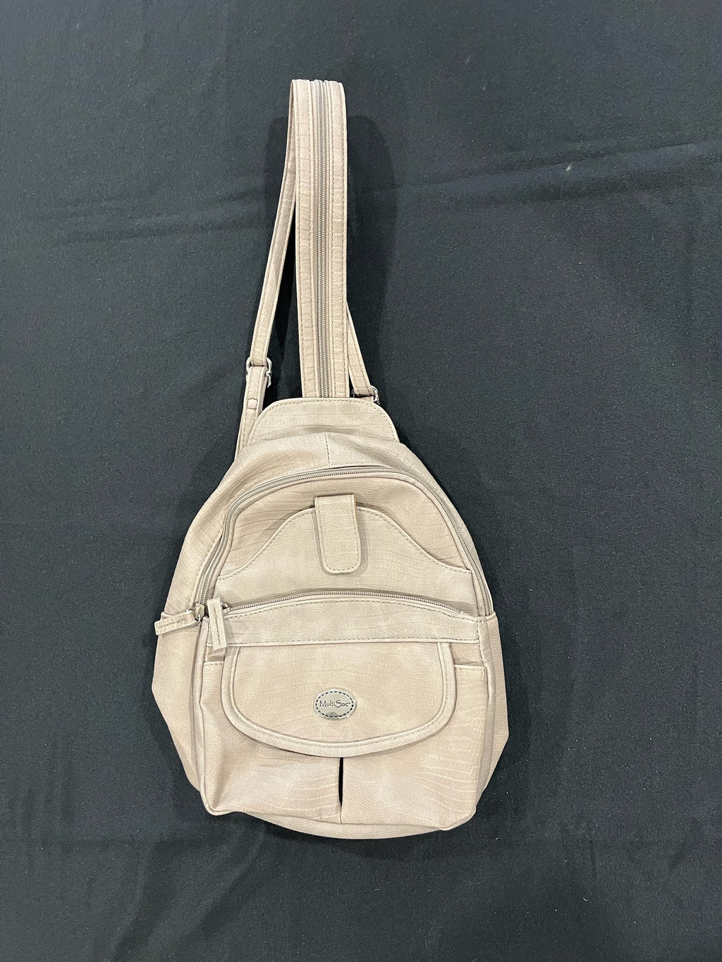 Beige Backpack/Crossbody Bag image 0
