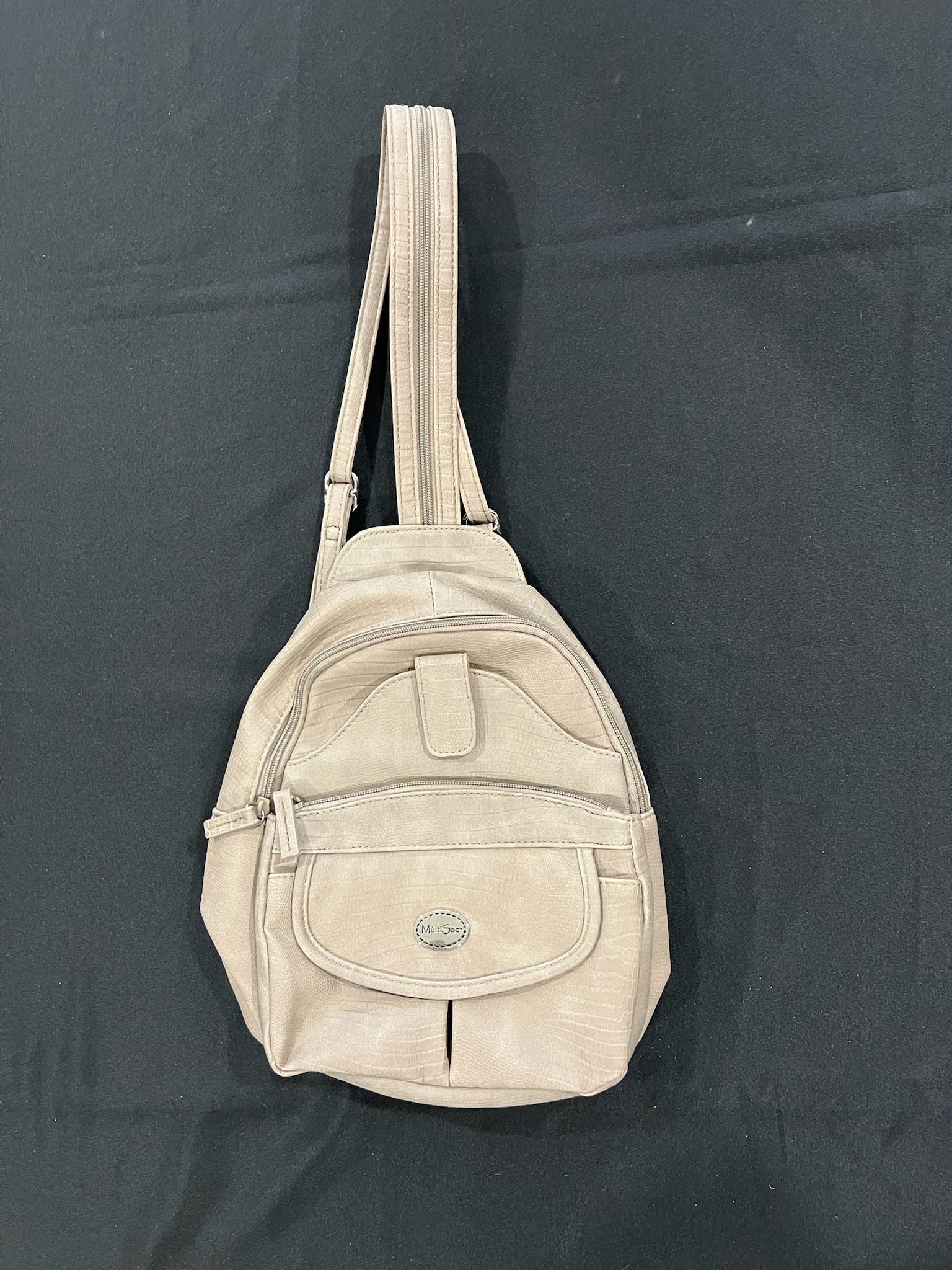 Beige Backpack/Crossbody Bag image 0