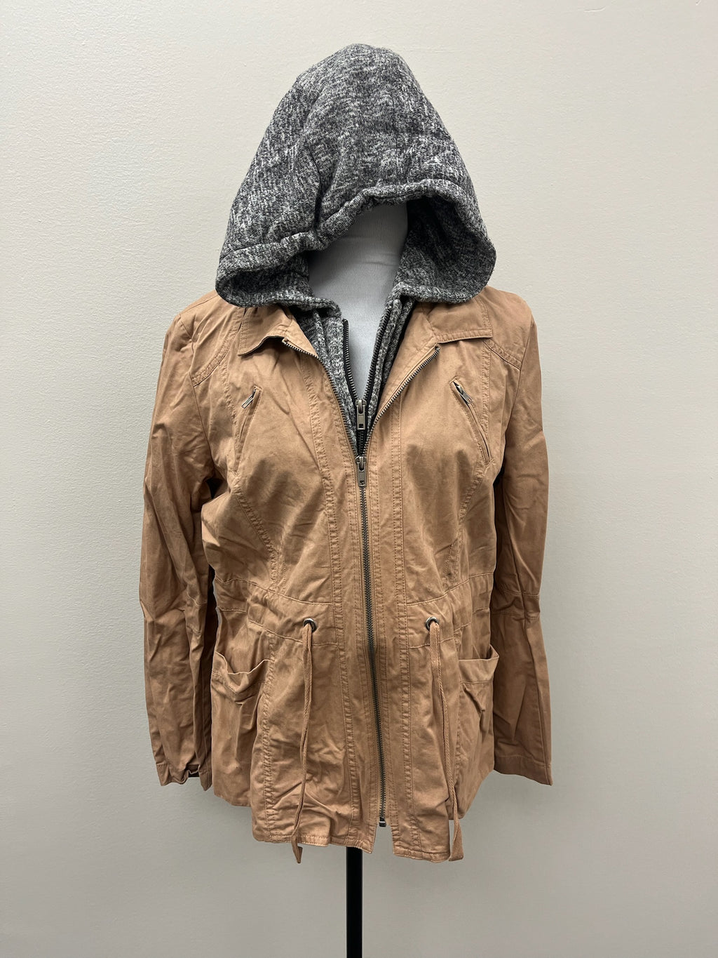 Women’s Beige Jacket With Hoodie