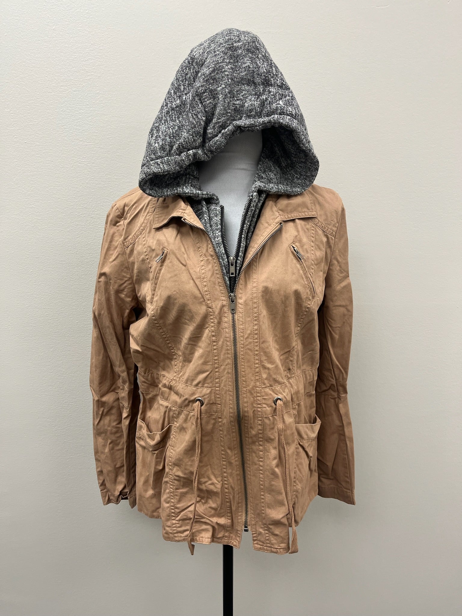 Women’s Beige Jacket With Hoodie